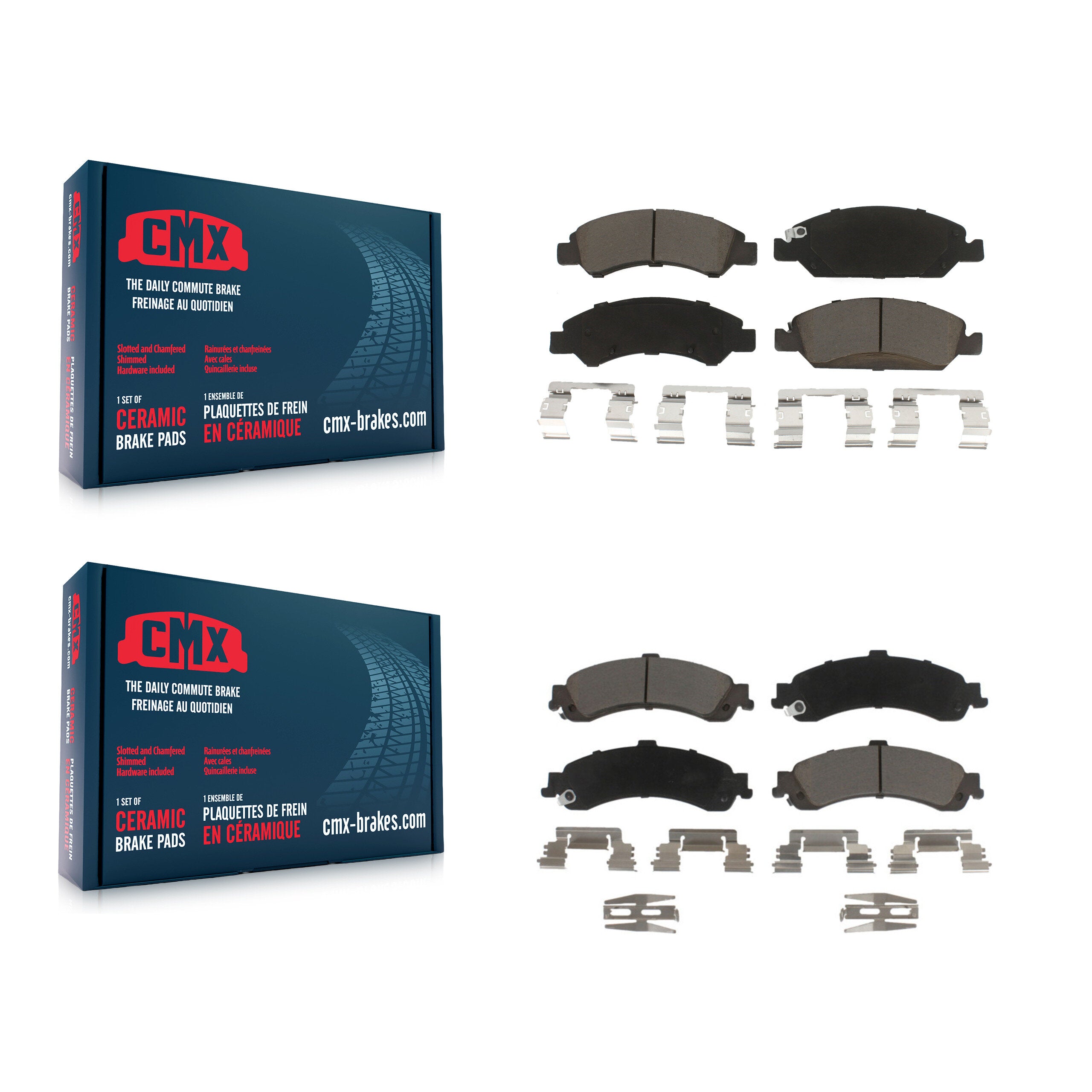 CMX KCX-100221 Disc Brake Pad for 2005-2006 Chevrolet Silverado 1500, GMC Sierra 1500 - Front and Rear product image
