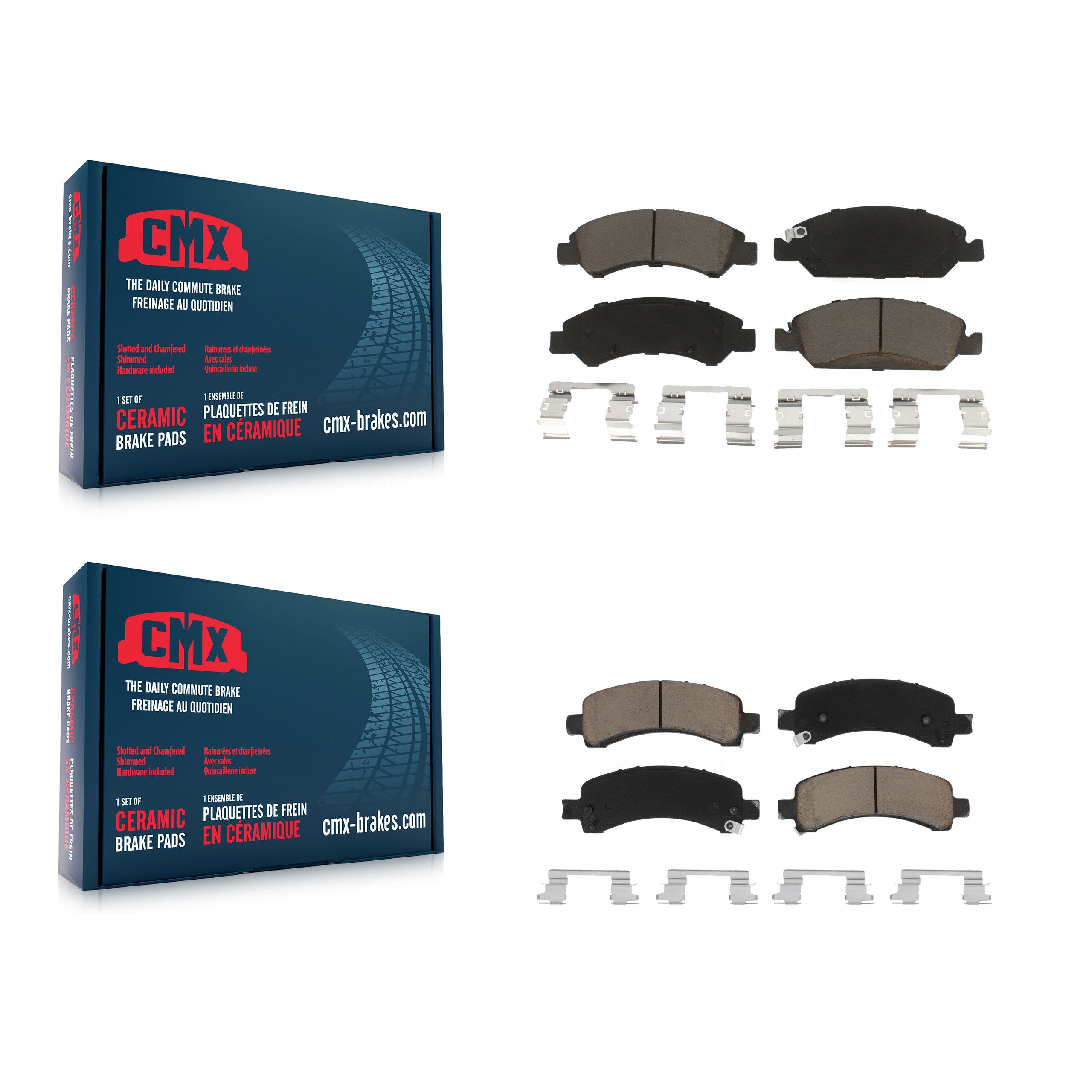CMX KCX-100224 Disc Brake Pad for 2009-2014 Chevrolet Express 1500, GMC Savana 1500 - Front and Rear product image