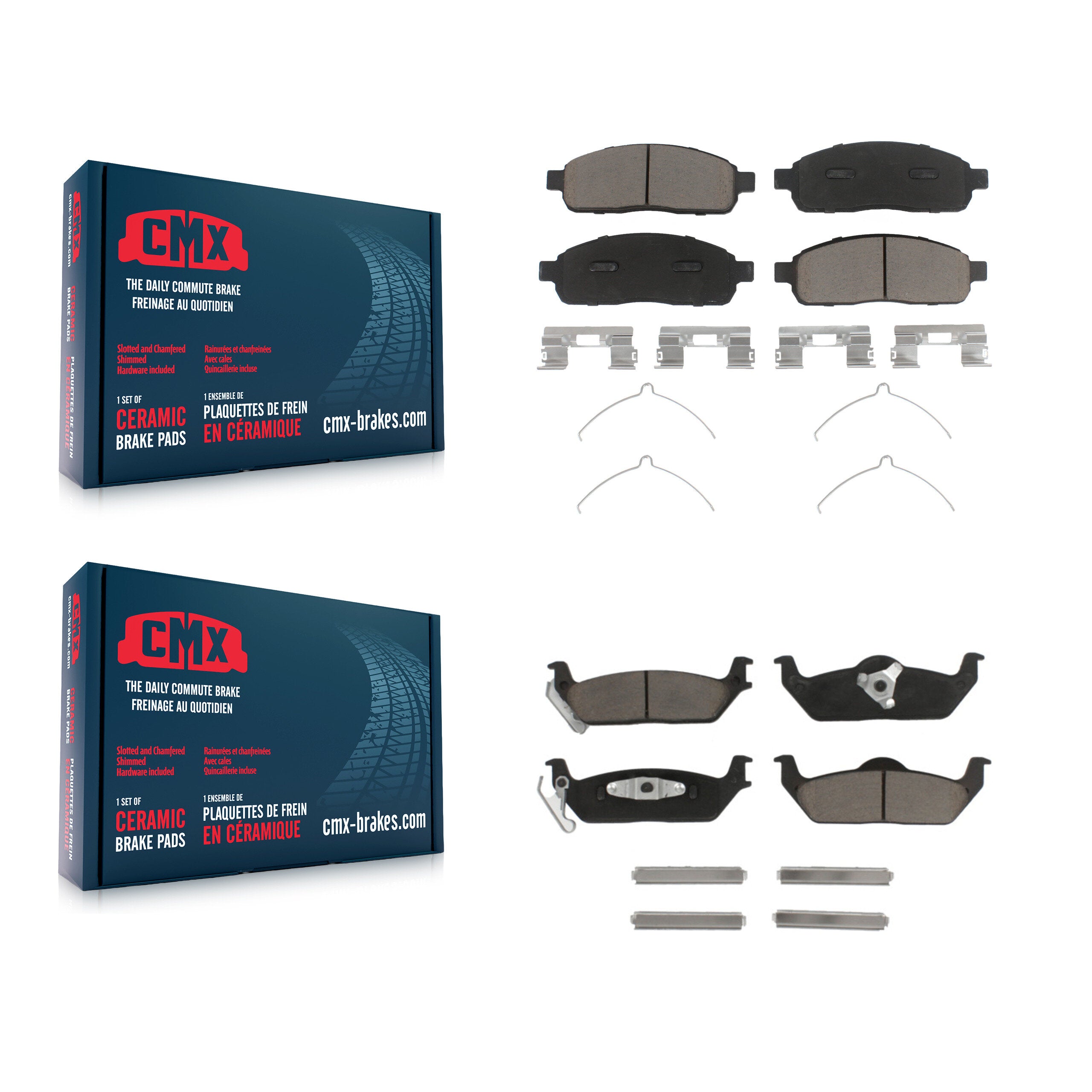 CMX KCX-100231 Disc Brake Pad for 2004-2009 Lincoln Mark LT, Ford F-150 - Front and Rear product image