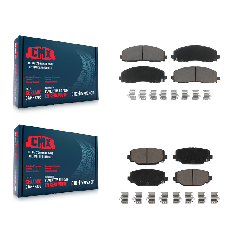 CMX KCX-100232 Disc Brake Pad for 2012-2020 Dodge Grand Caravan, Dodge Journey, Chrysler Town & Country & more - Front and Rear product image