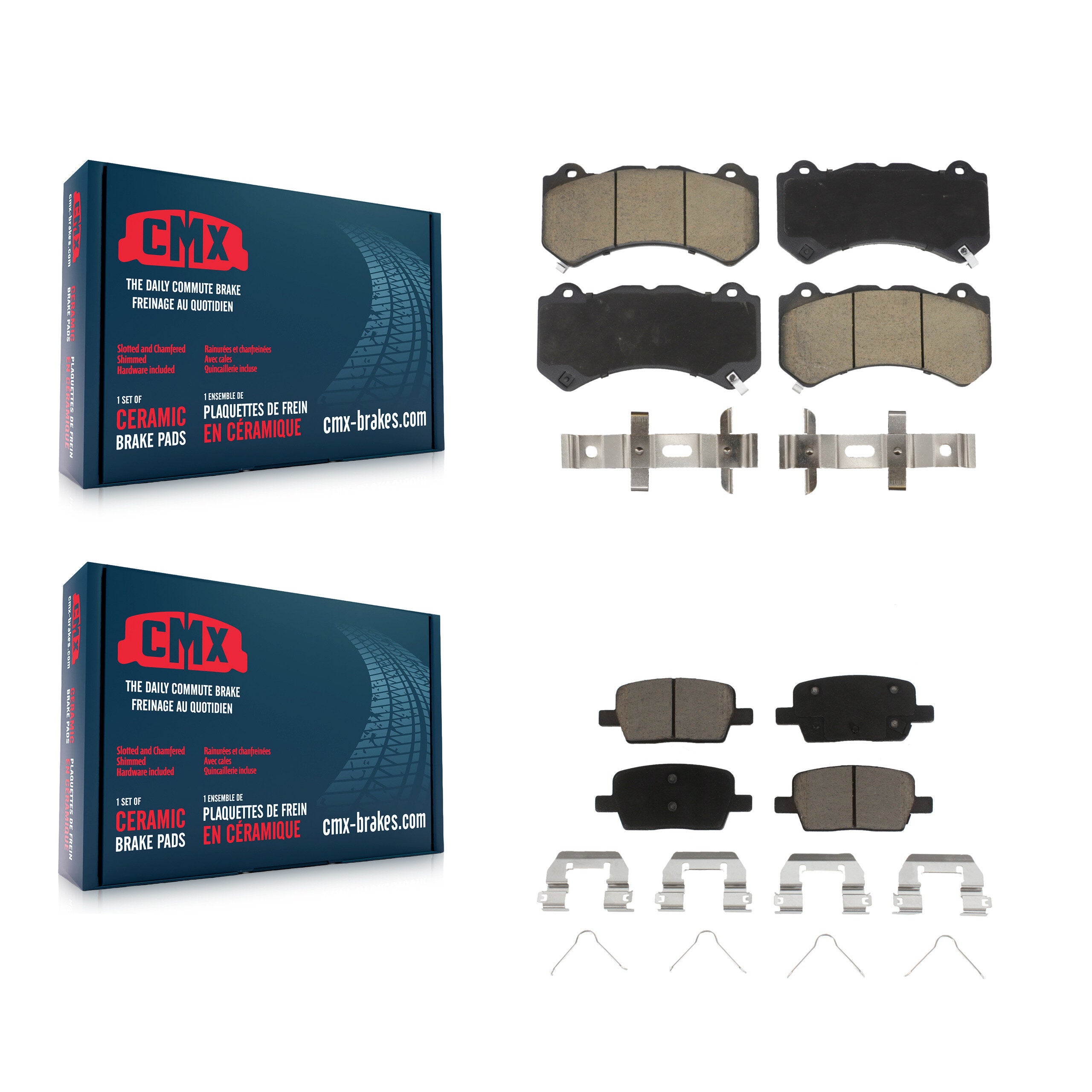 CMX KCX-100243 Disc Brake Pad for 2019-2021 Chevrolet Camaro - Front and Rear product image