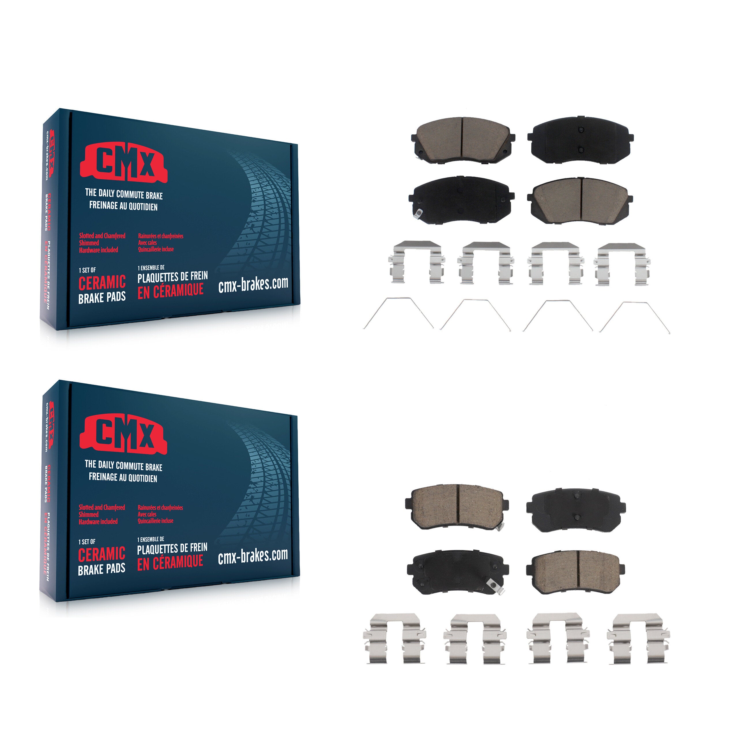 CMX KCX-100245 Disc Brake Pad for 2016-2020 Kia Optima - Front and Rear product image