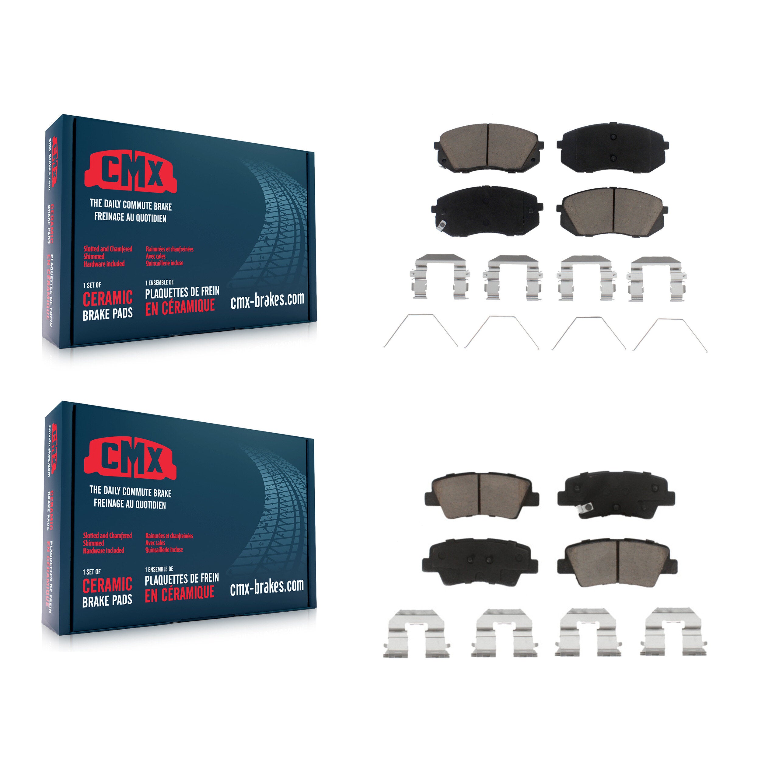 CMX KCX-100249 Disc Brake Pad for 2016 Hyundai Sonata - Front and Rear product image