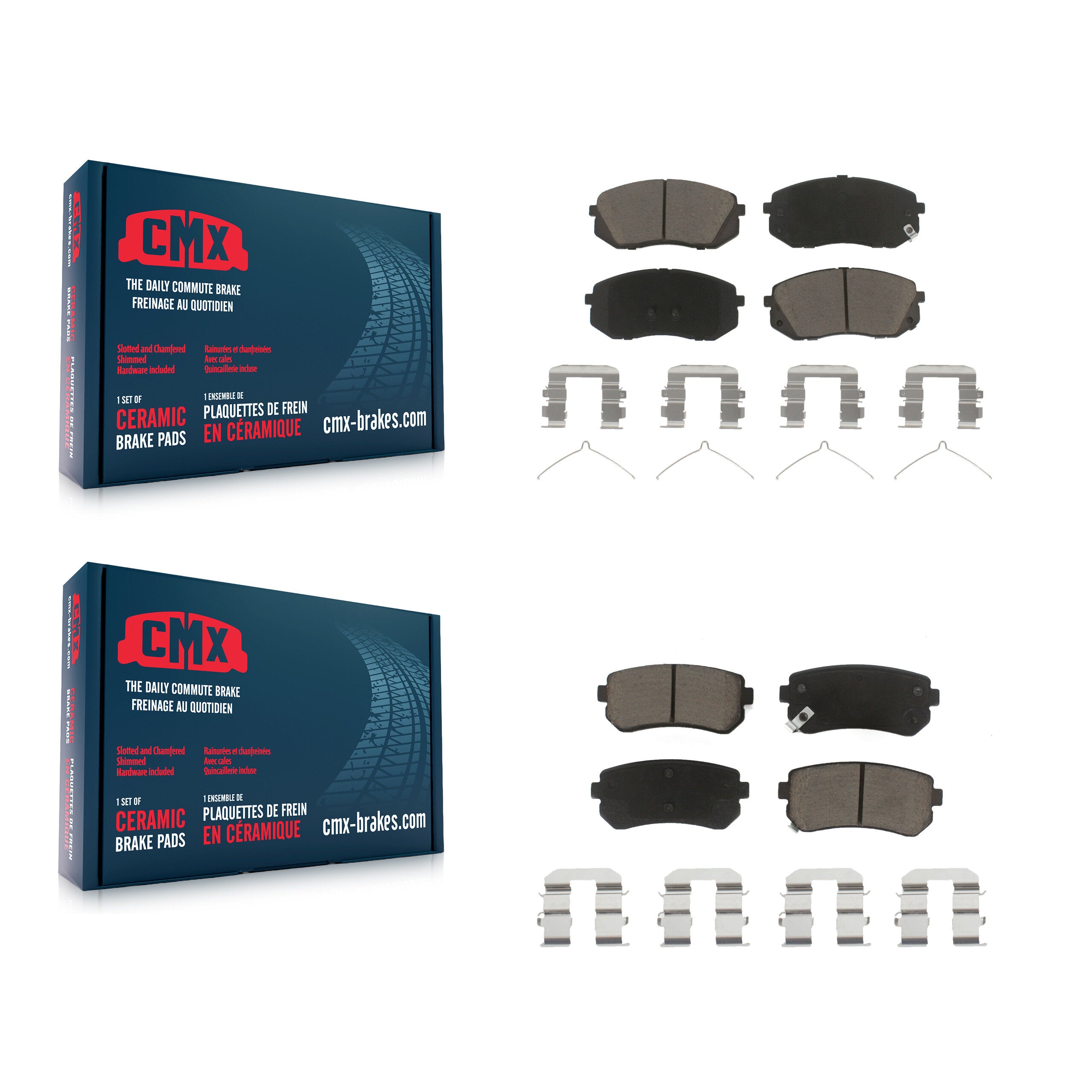 CMX KCX-100250 Disc Brake Pad for 2016 Hyundai Sonata - Front and Rear product image