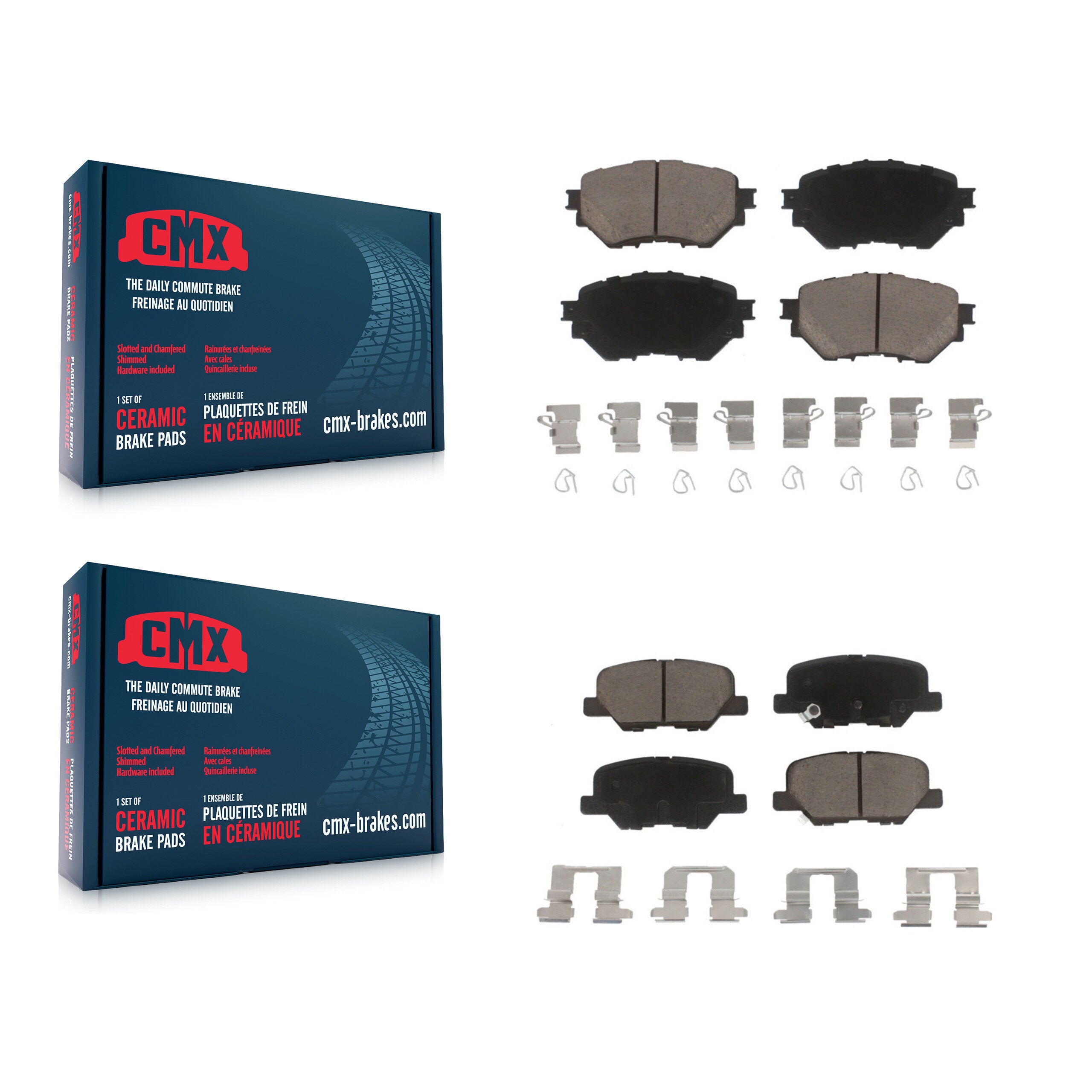 CMX KCX-100252 Disc Brake Pad for 2014-2018 Mazda 3, Mazda 3 Sport - Front and Rear product image