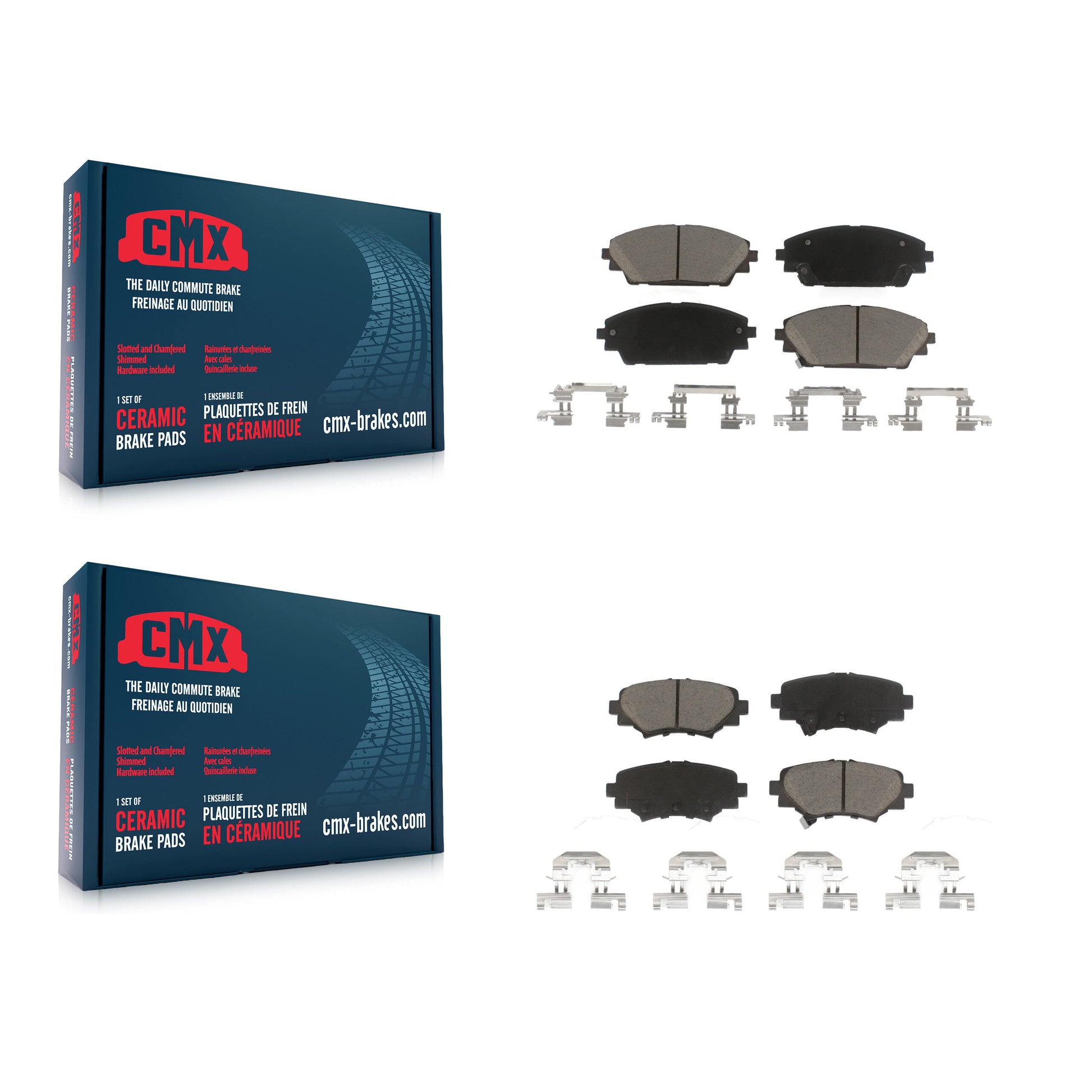 CMX KCX-100253 Disc Brake Pad for 2014-2018 Mazda 3, Mazda 3 Sport - Front and Rear product image