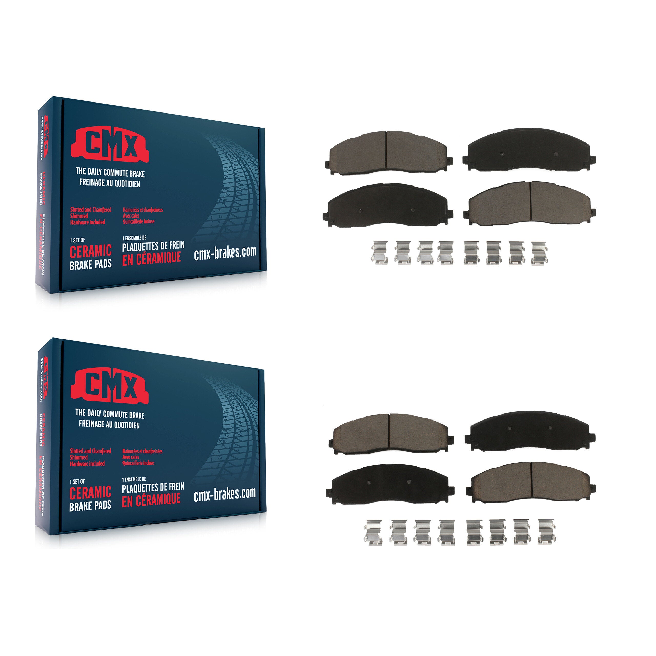 CMX KCX-100256 Disc Brake Pad for 2013-2023 Ford F-250 Super Duty, Ford F-350 Super Duty, Ford F-450 Super Duty - Front and Rear product image