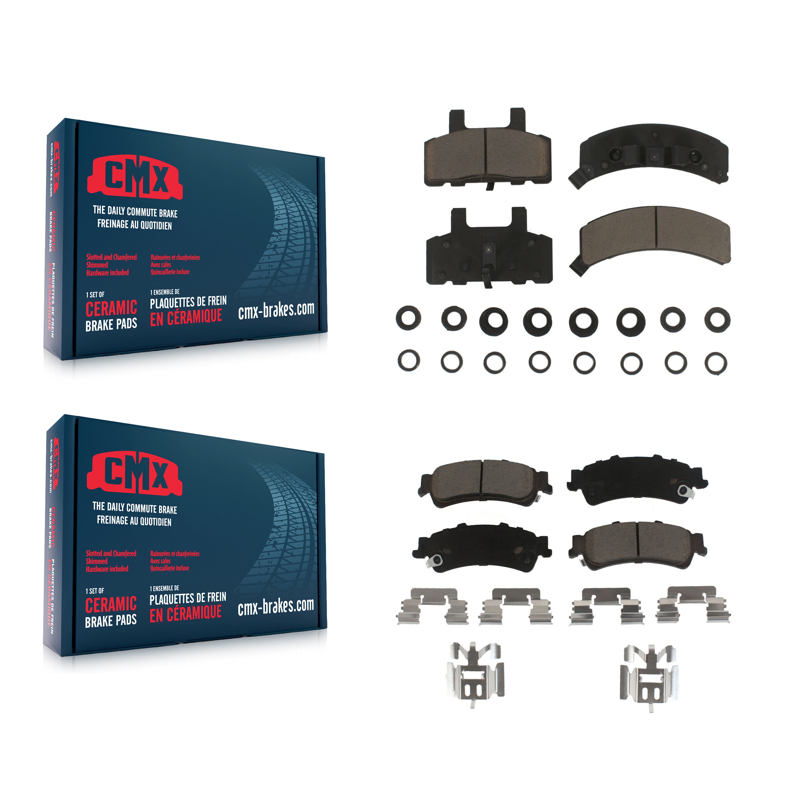 CMX KCX-100260 Disc Brake Pad for 1993-2000 GMC Yukon, Cadillac 60 Special - Front and Rear product image