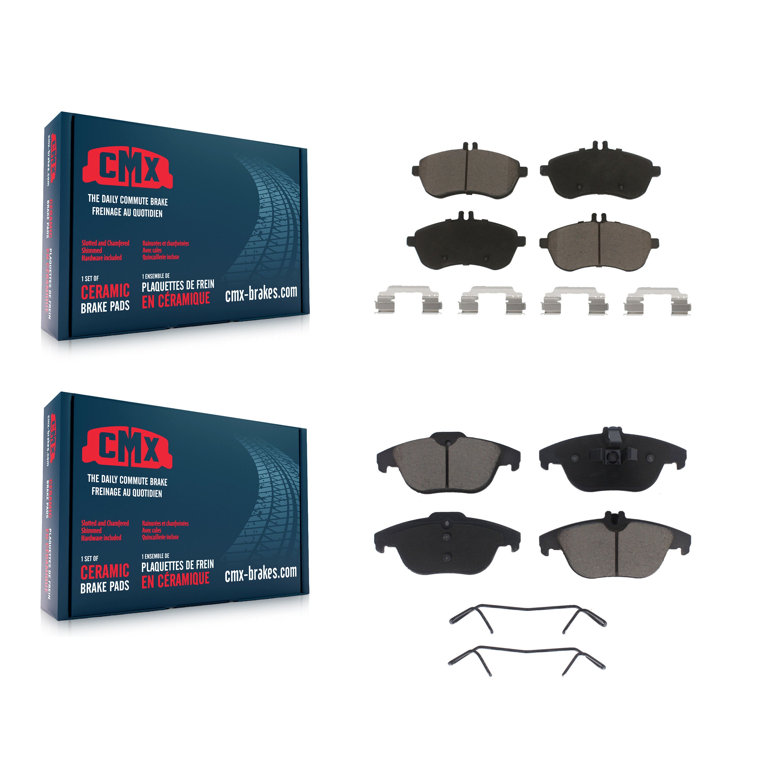 CMX KCX-100262 Disc Brake Pad for 2008-2015 Mercedes-Benz C250, Mercedes-Benz C230, Mercedes-Benz C300 - Front and Rear product image