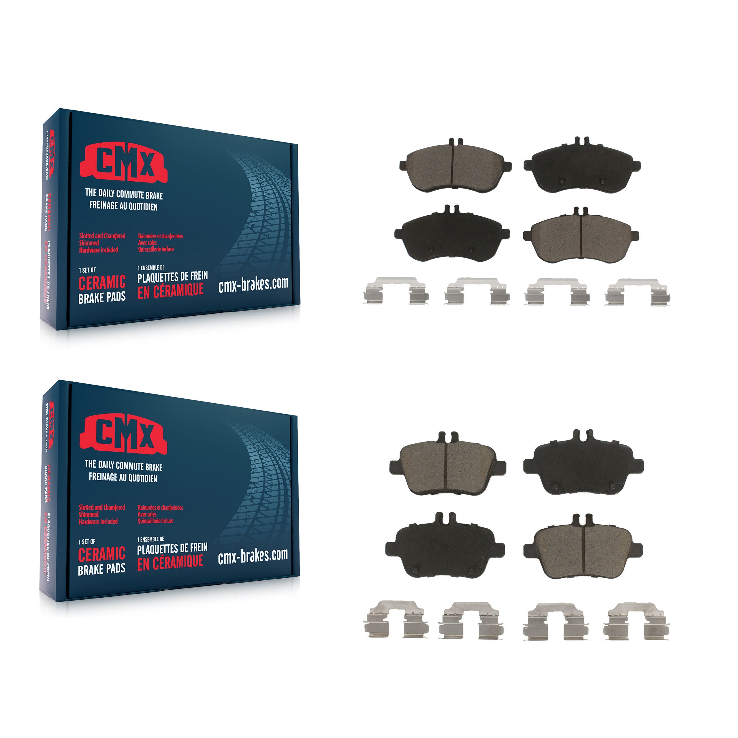 CMX KCX-100263 Disc Brake Pad for 2012-2015 Mercedes-Benz SLK250 - Front and Rear product image