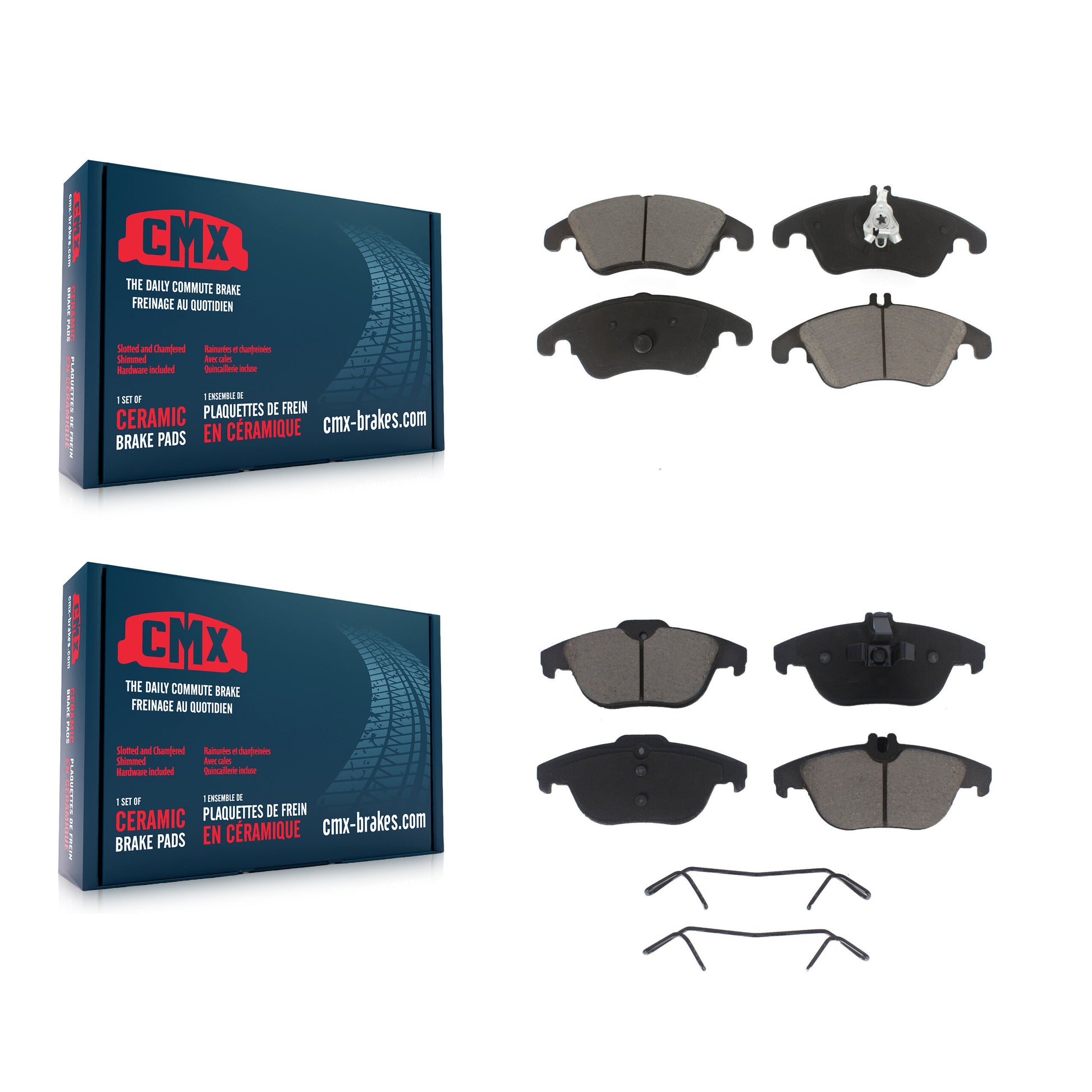 CMX KCX-100265 Disc Brake Pad for 2008-2017 Mercedes-Benz E400, Mercedes-Benz C250, Mercedes-Benz E550 & more - Front and Rear product image