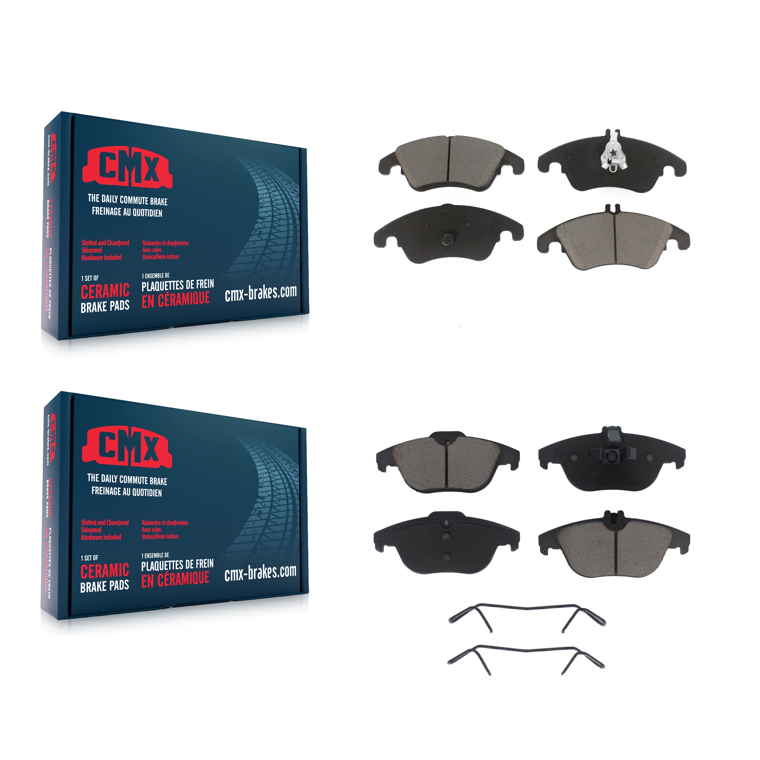 CMX KCX-100265 Disc Brake Pad for 2008-2017 Mercedes-Benz E400, Mercedes-Benz C250, Mercedes-Benz E550 & more - Front and Rear product image