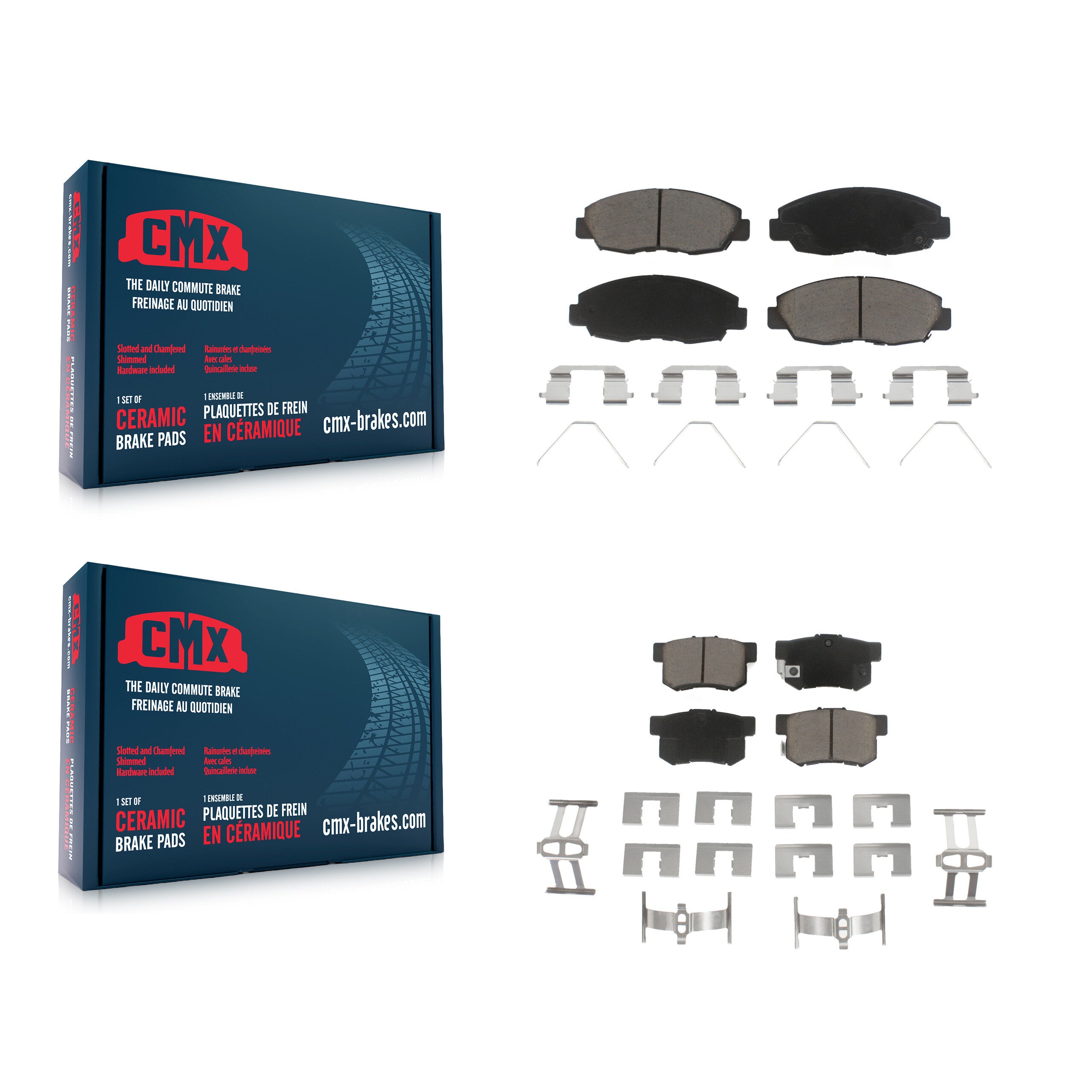 CMX KCX-100268 Disc Brake Pad for 2012-2015 Honda Civic - Front and Rear product image