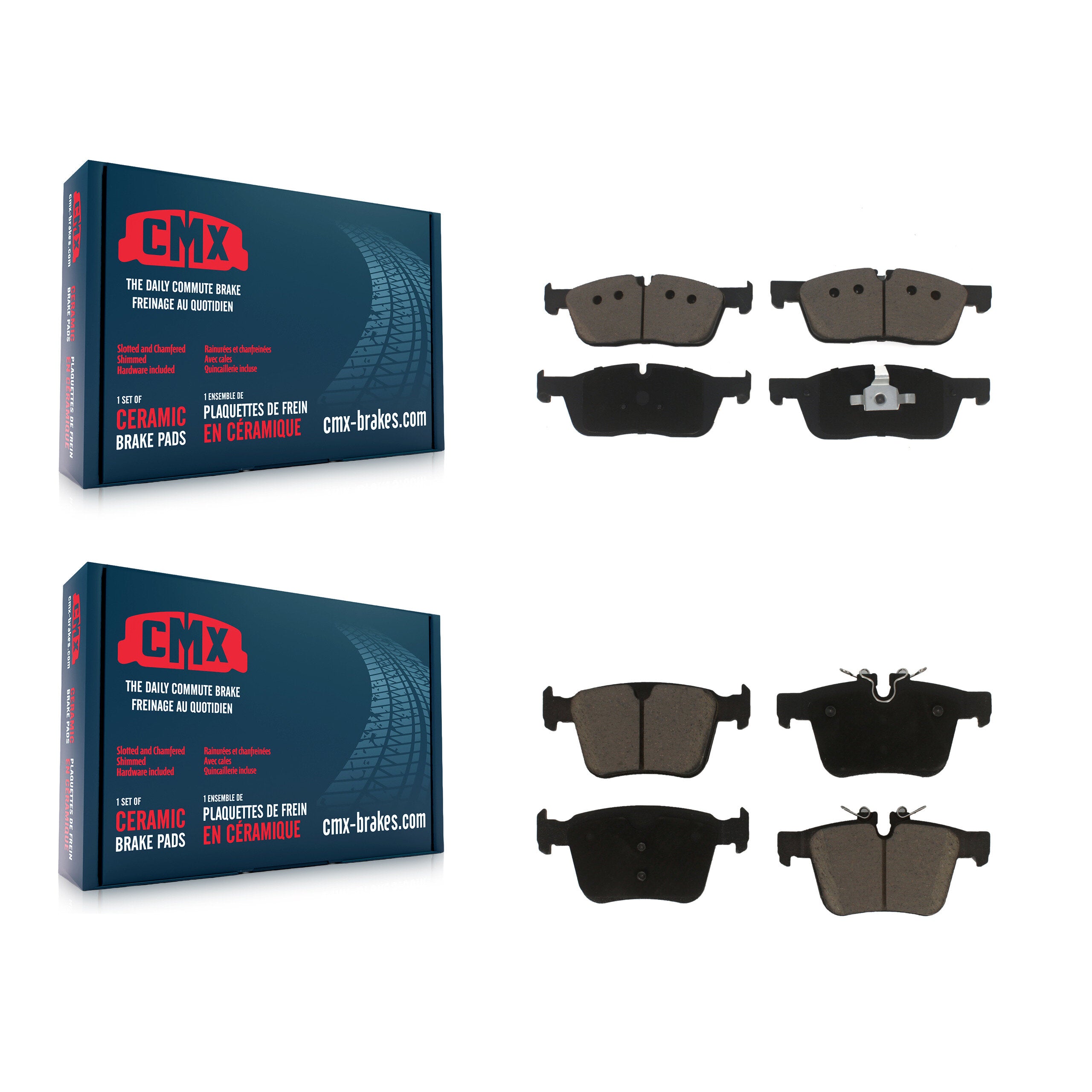CMX KCX-100271 Disc Brake Pad for 2015-2024 Jaguar XE, Jaguar XF, Jaguar E-Pace & more - Front and Rear product image