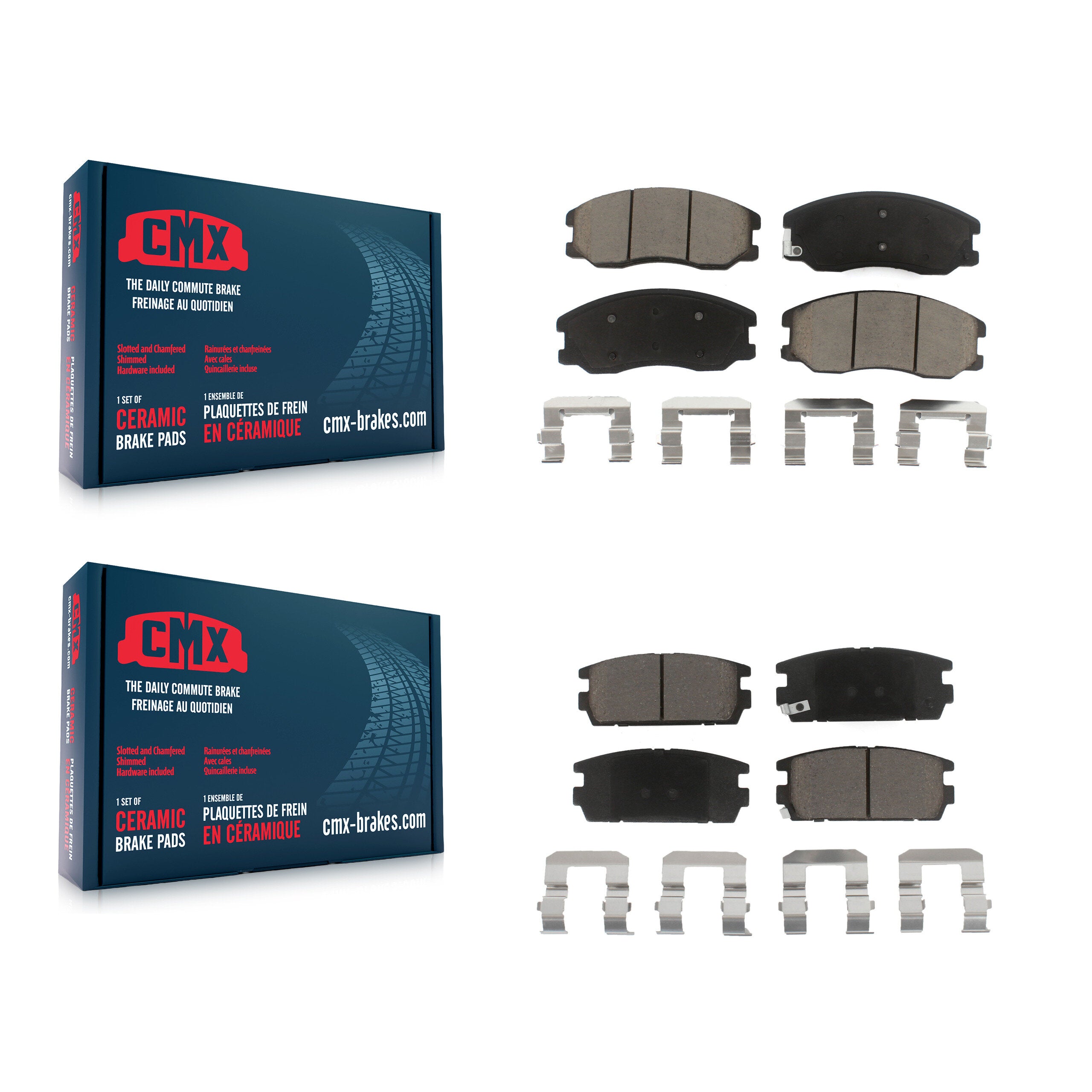 CMX KCX-100273 Disc Brake Pad for 2007-2015 Chevrolet Captiva Sport, Saturn Vue, Chevrolet Equinox & more - Front and Rear product image