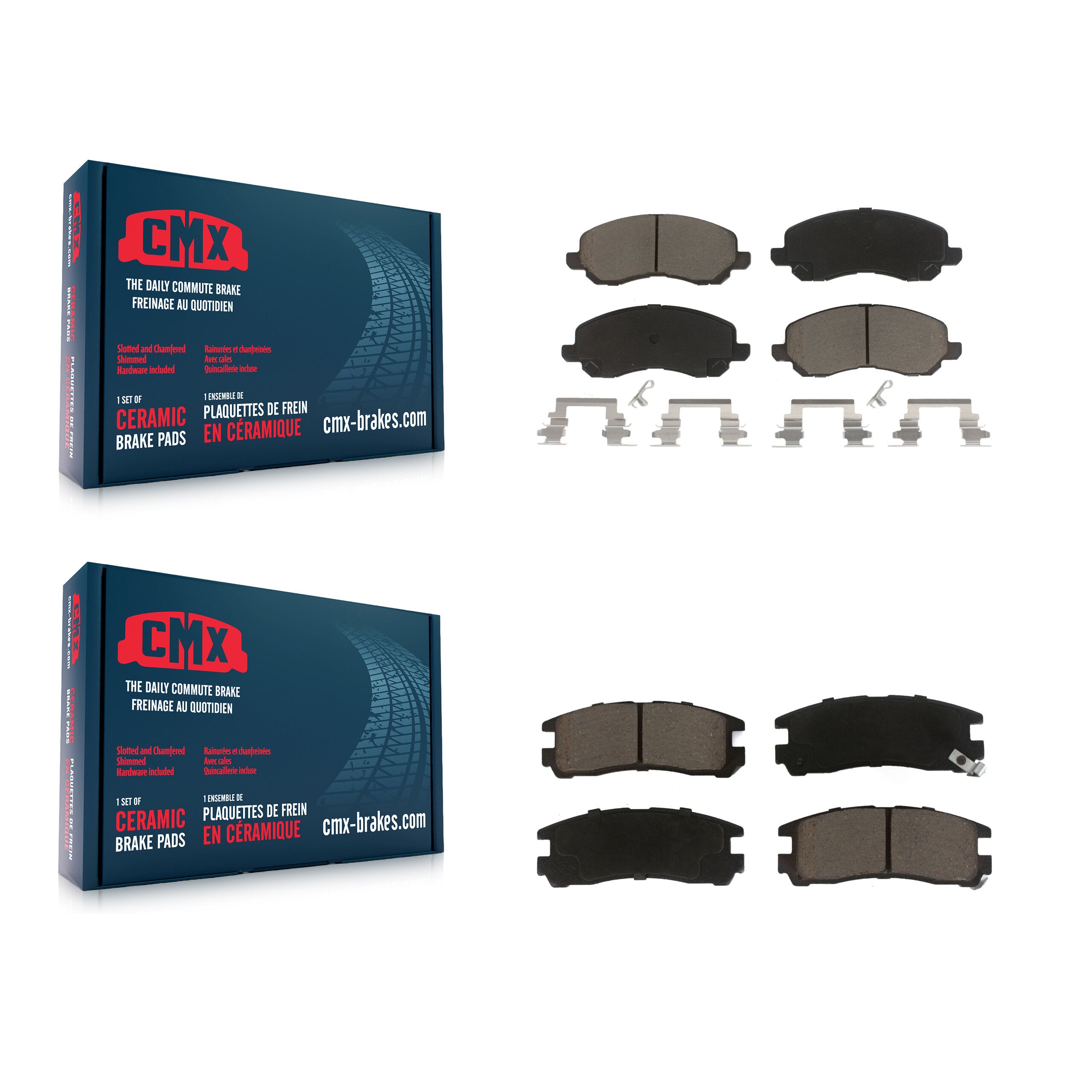 CMX KCX-100275 Disc Brake Pad for 2001-2012 Mitsubishi Galant, Mitsubishi Eclipse, Chrysler Sebring & more - Front and Rear product image