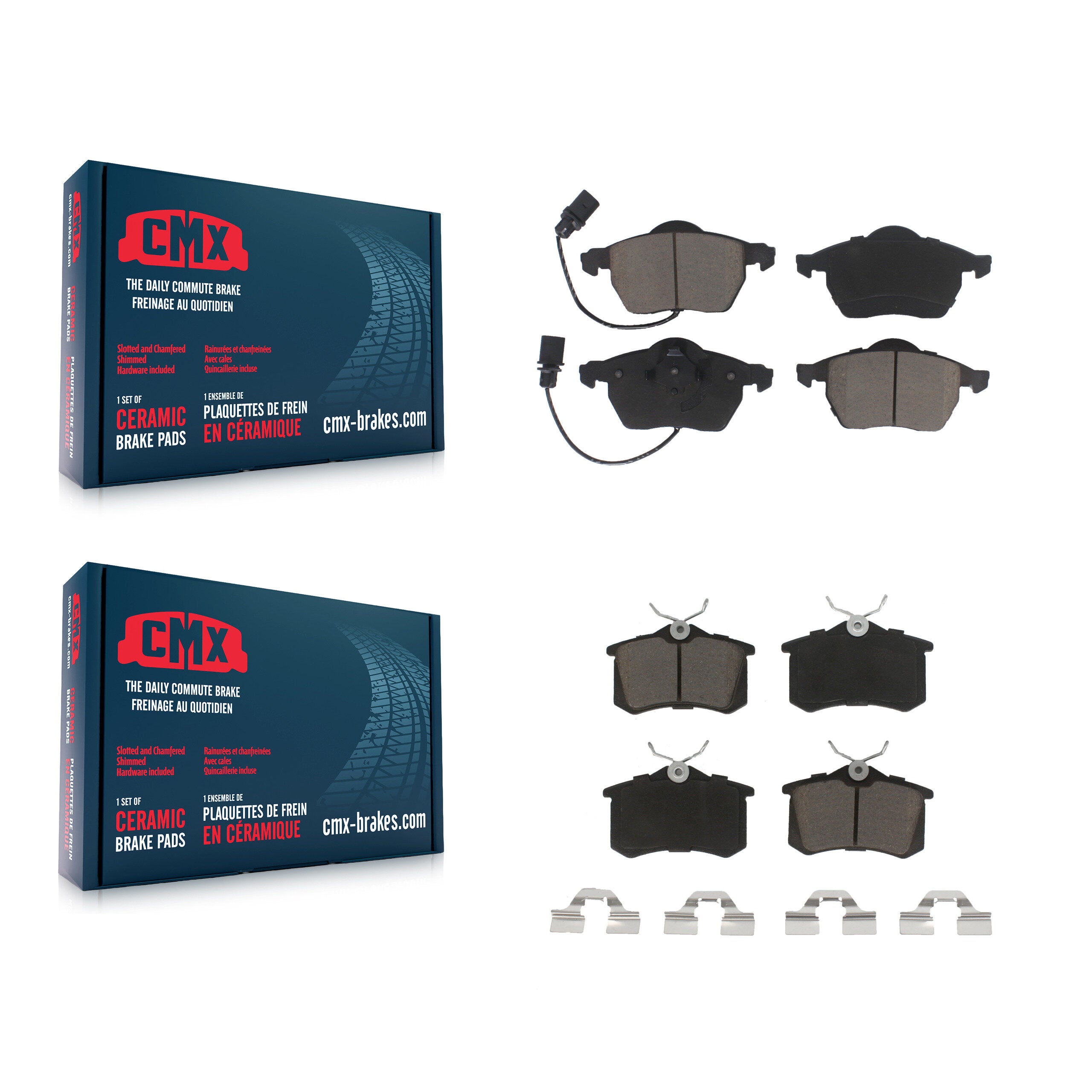 CMX KCX-100277 Disc Brake Pad for 2002-2004 Audi A4, Audi A6 Quattro, Audi A4 Quattro & more - Front and Rear product image
