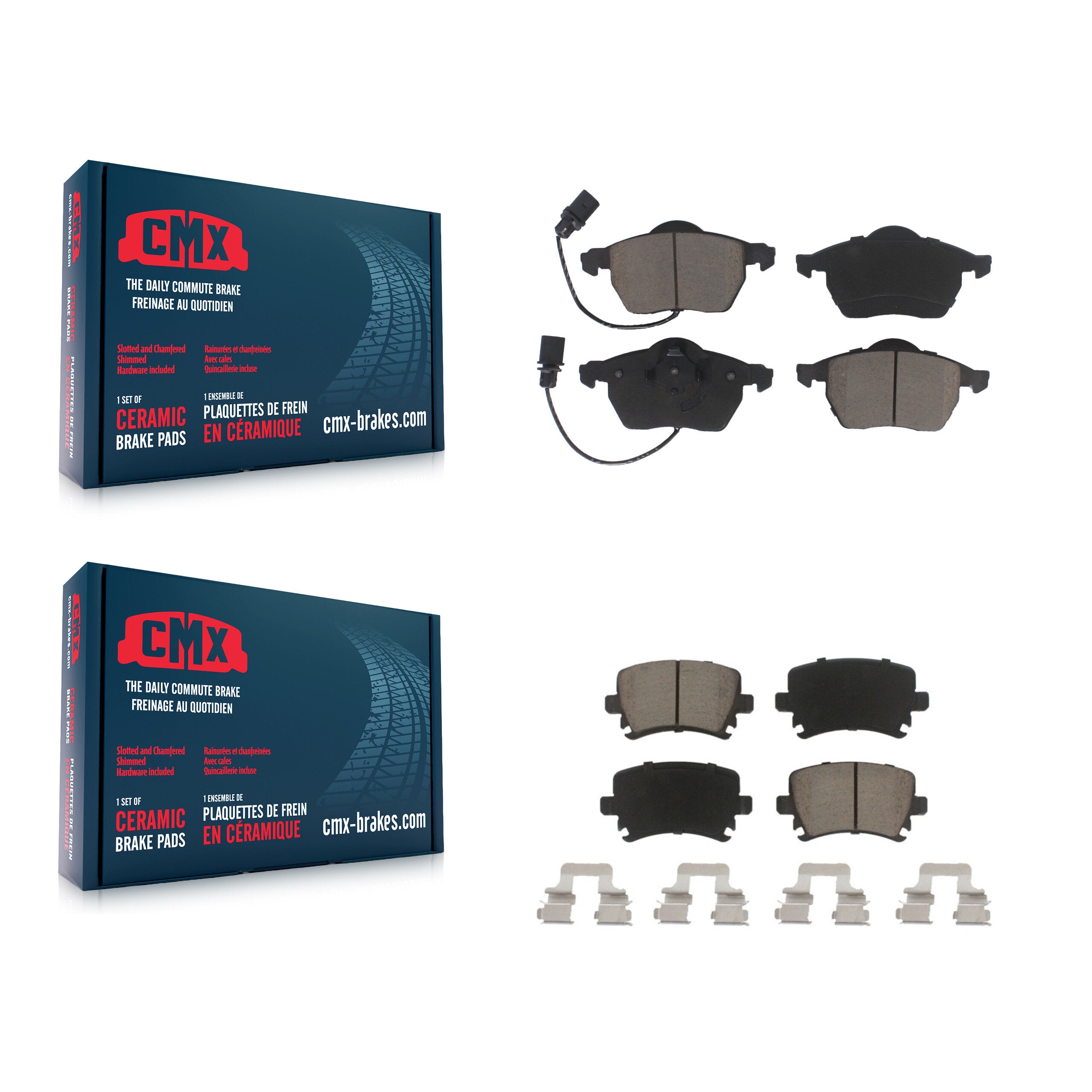 CMX KCX-100279 Disc Brake Pad for 2006 Audi A4 - Front and Rear product image
