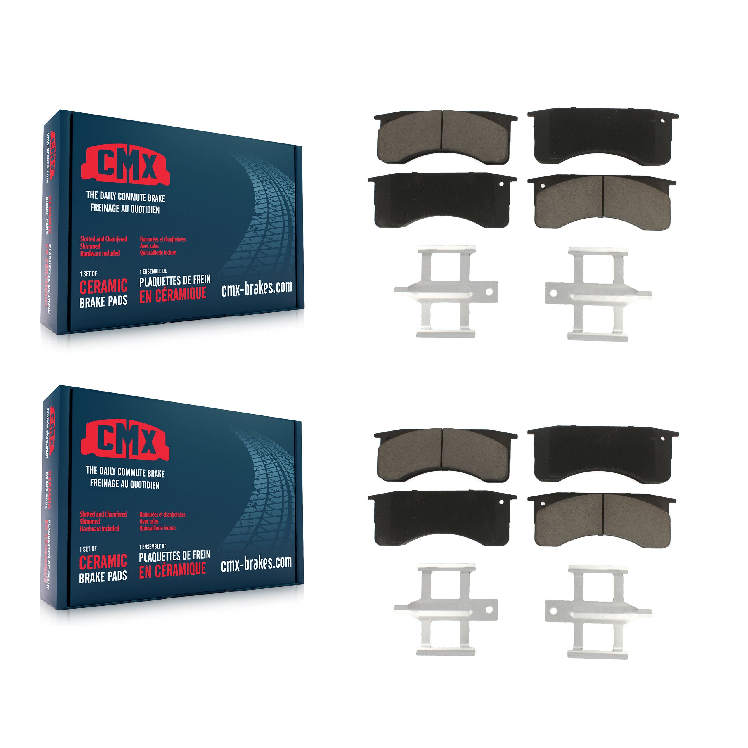 CMX KCX-100281 Disc Brake Pad for 1991-2023 Ford F-650, Ford F-750, Chevrolet Silverado 4500 HD & more - Front and Rear product image