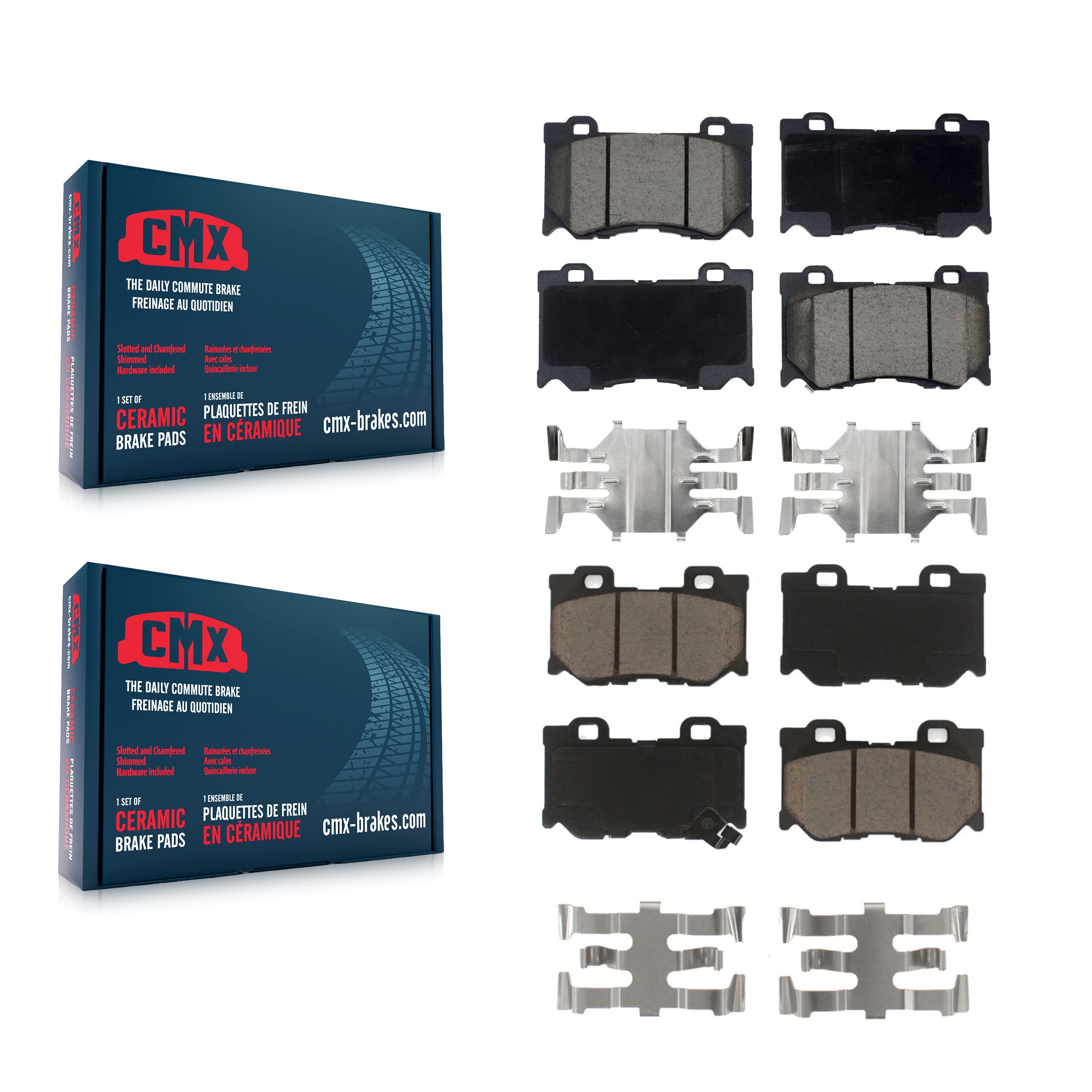 CMX KCX-100282 Disc Brake Pad for 2008-2013 INFINITI FX50, INFINITI G37 - Front and Rear product image