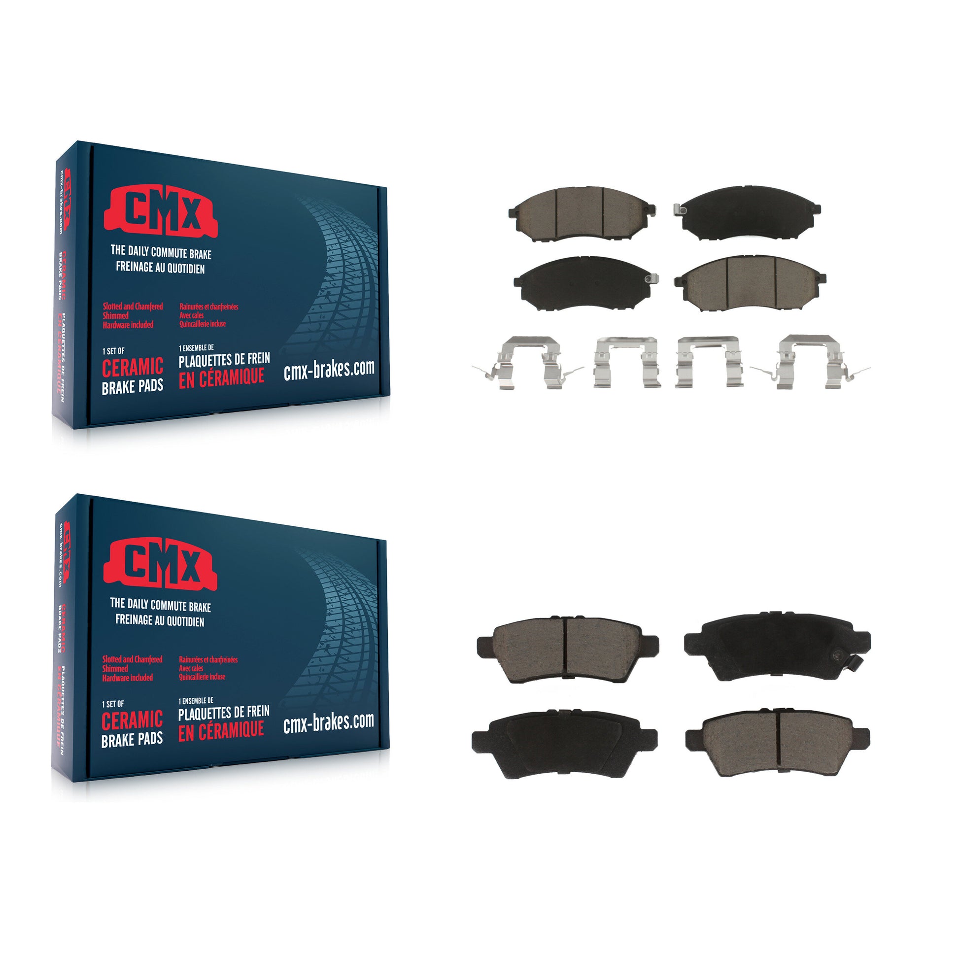 CMX KCX-100283 Disc Brake Pad for 2008-2012 Nissan Pathfinder - Front and Rear product image