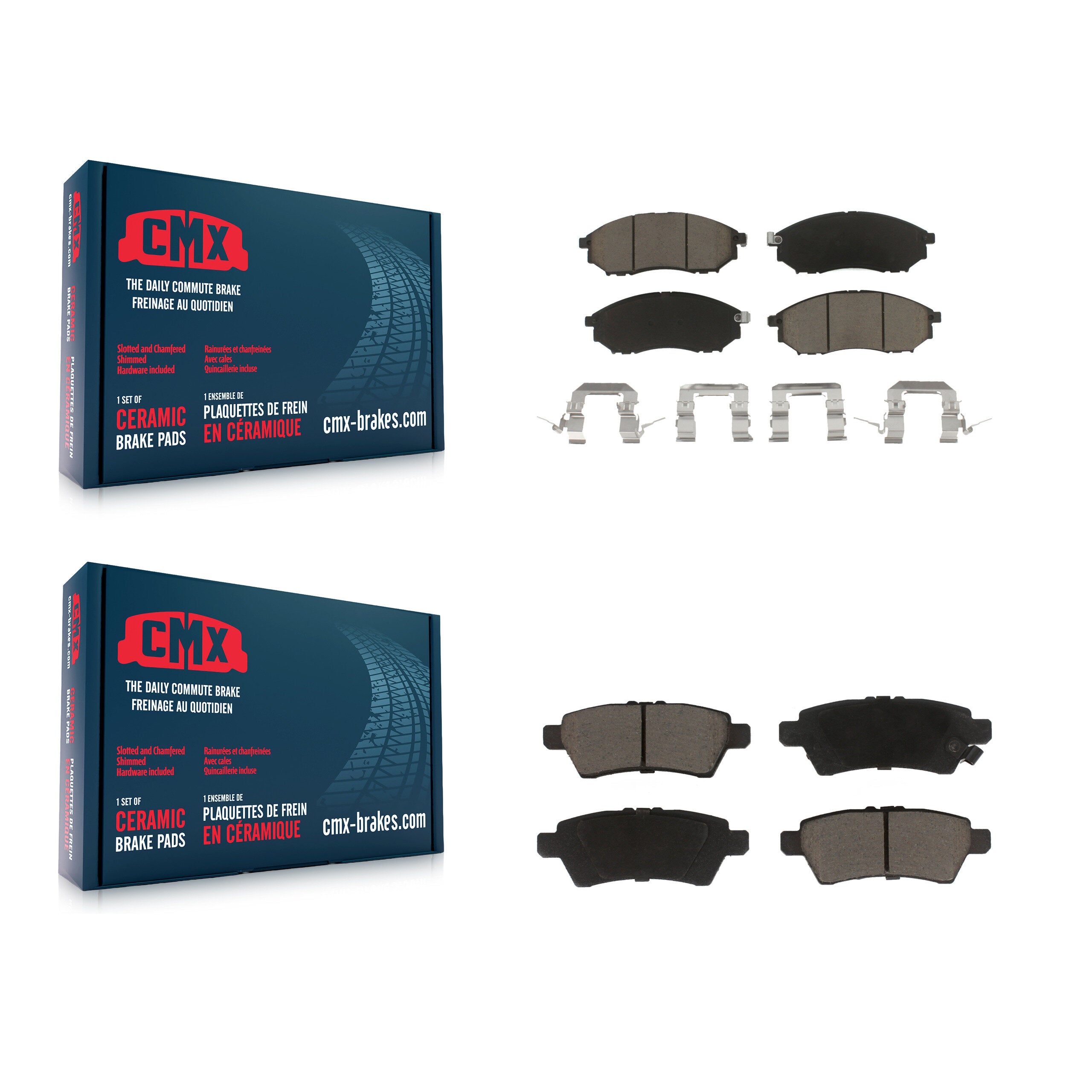CMX KCX-100283 Disc Brake Pad for 2008-2012 Nissan Pathfinder - Front and Rear product image