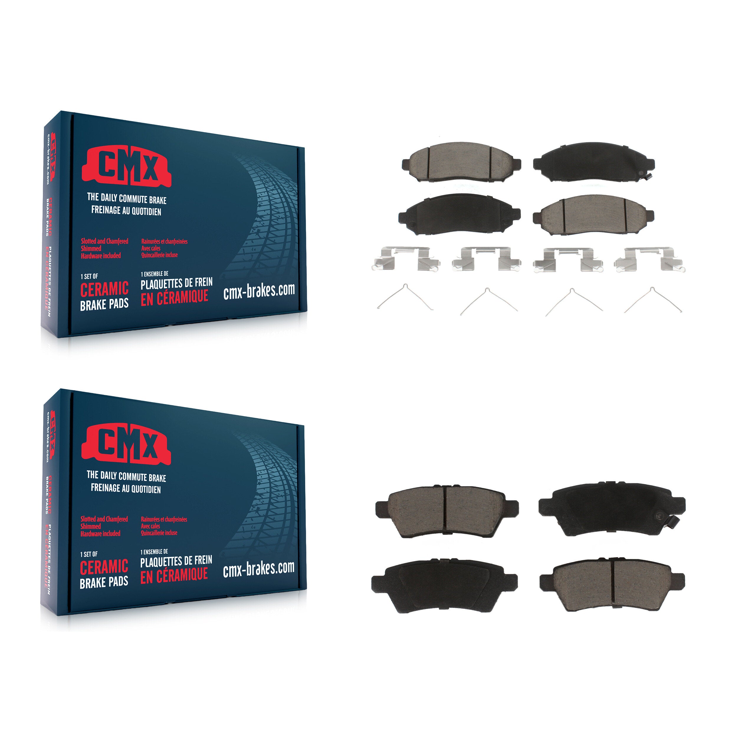 CMX KCX-100284 Disc Brake Pad for 2004-2012 Nissan Pathfinder, Nissan Xterra - Front and Rear product image