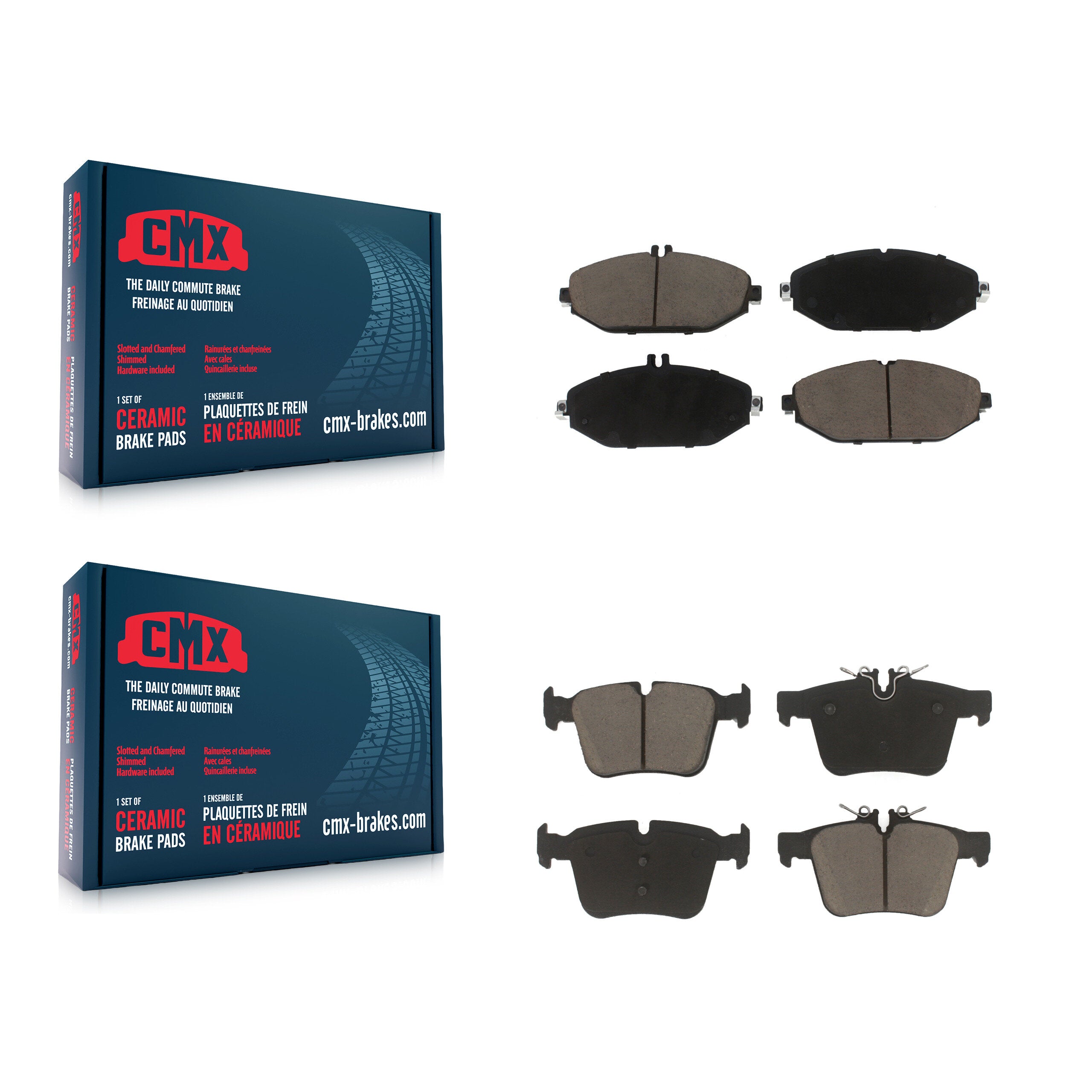 CMX KCX-100285 Disc Brake Pad for 2015-2021 Mercedes-Benz C300 - Front and Rear product image