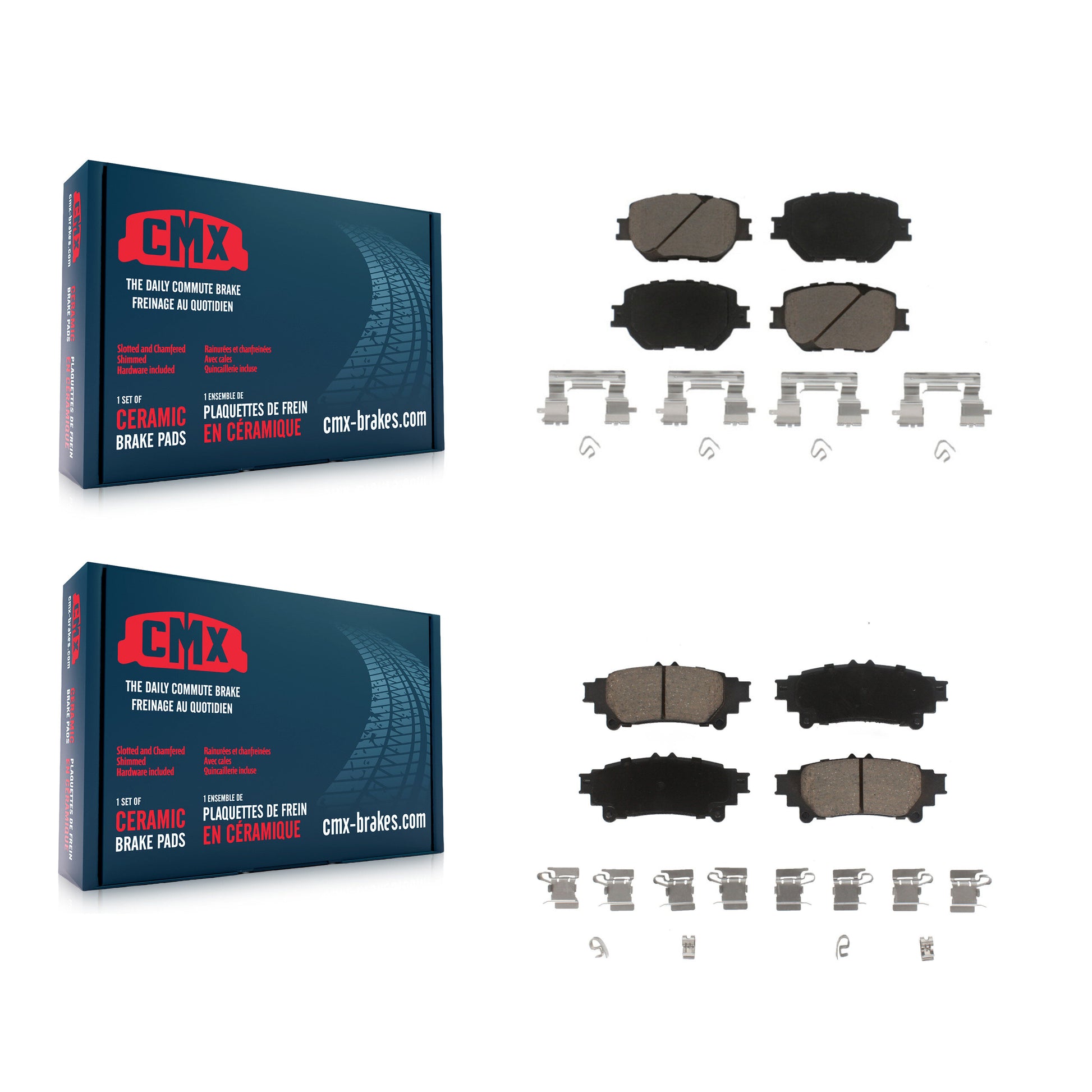 CMX KCX-100287 Disc Brake Pad for 2014-2015 Lexus IS250 - Front and Rear product image