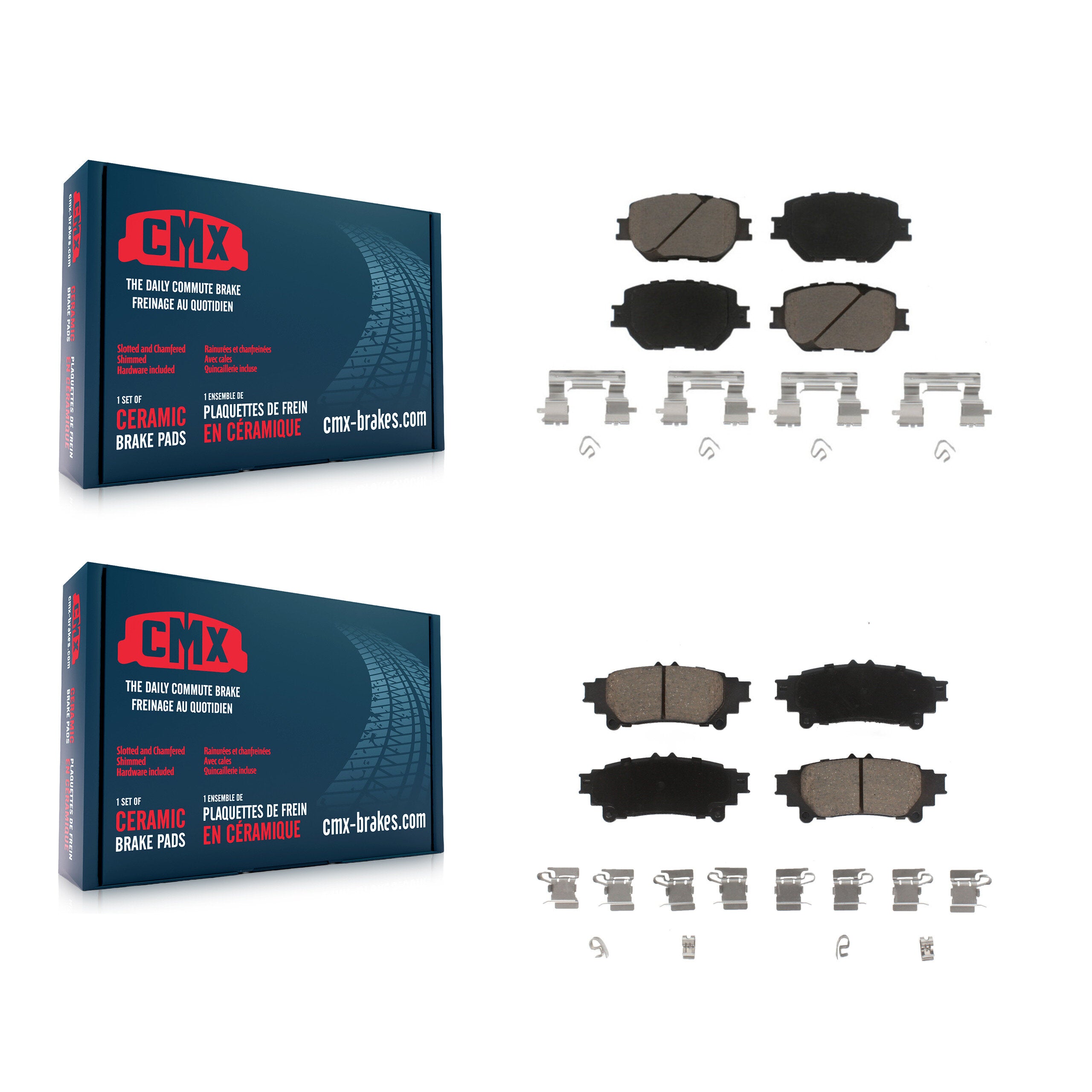 CMX KCX-100287 Disc Brake Pad for 2014-2015 Lexus IS250 - Front and Rear product image