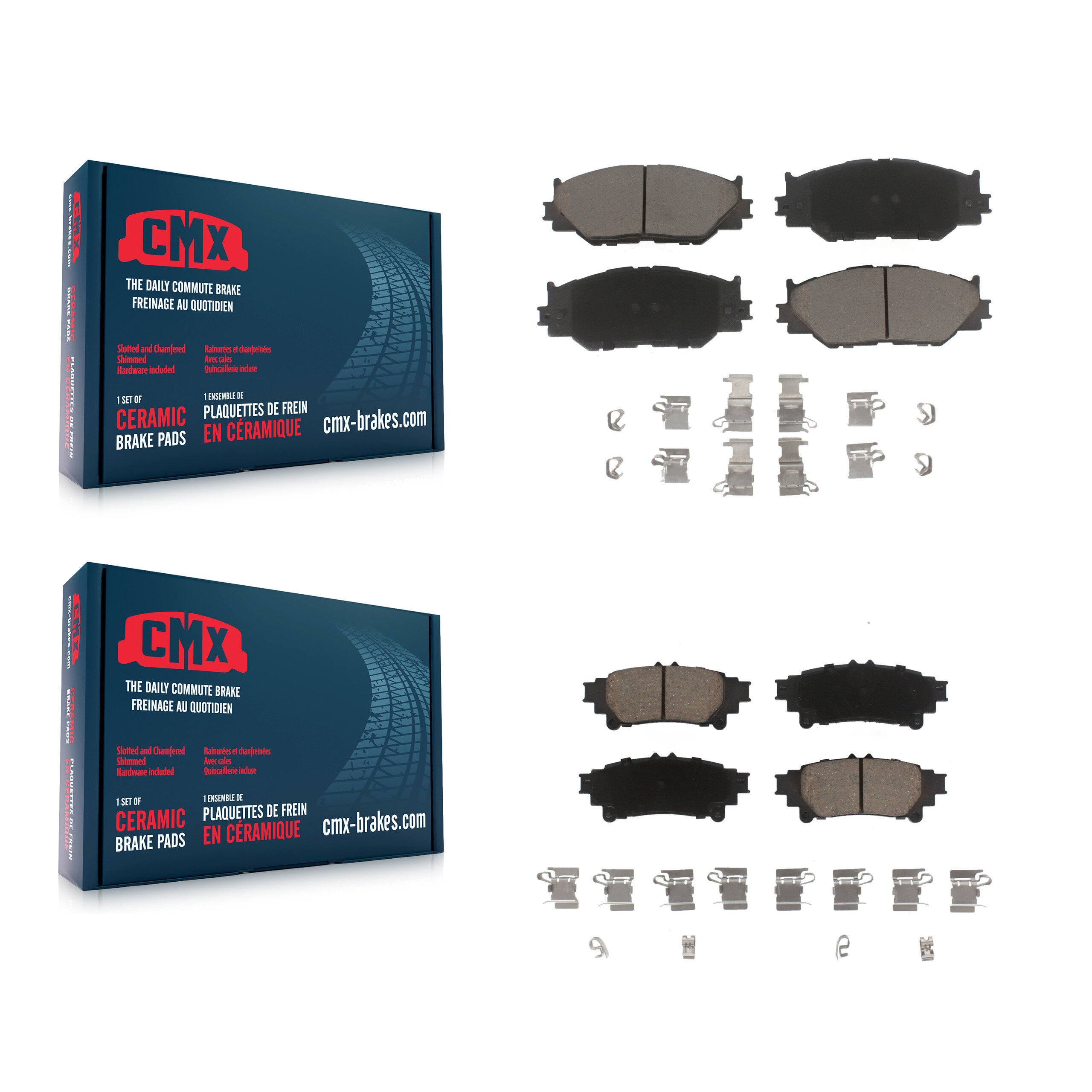CMX KCX-100288 Disc Brake Pad for 2014-2015 Lexus IS250 - Front and Rear product image