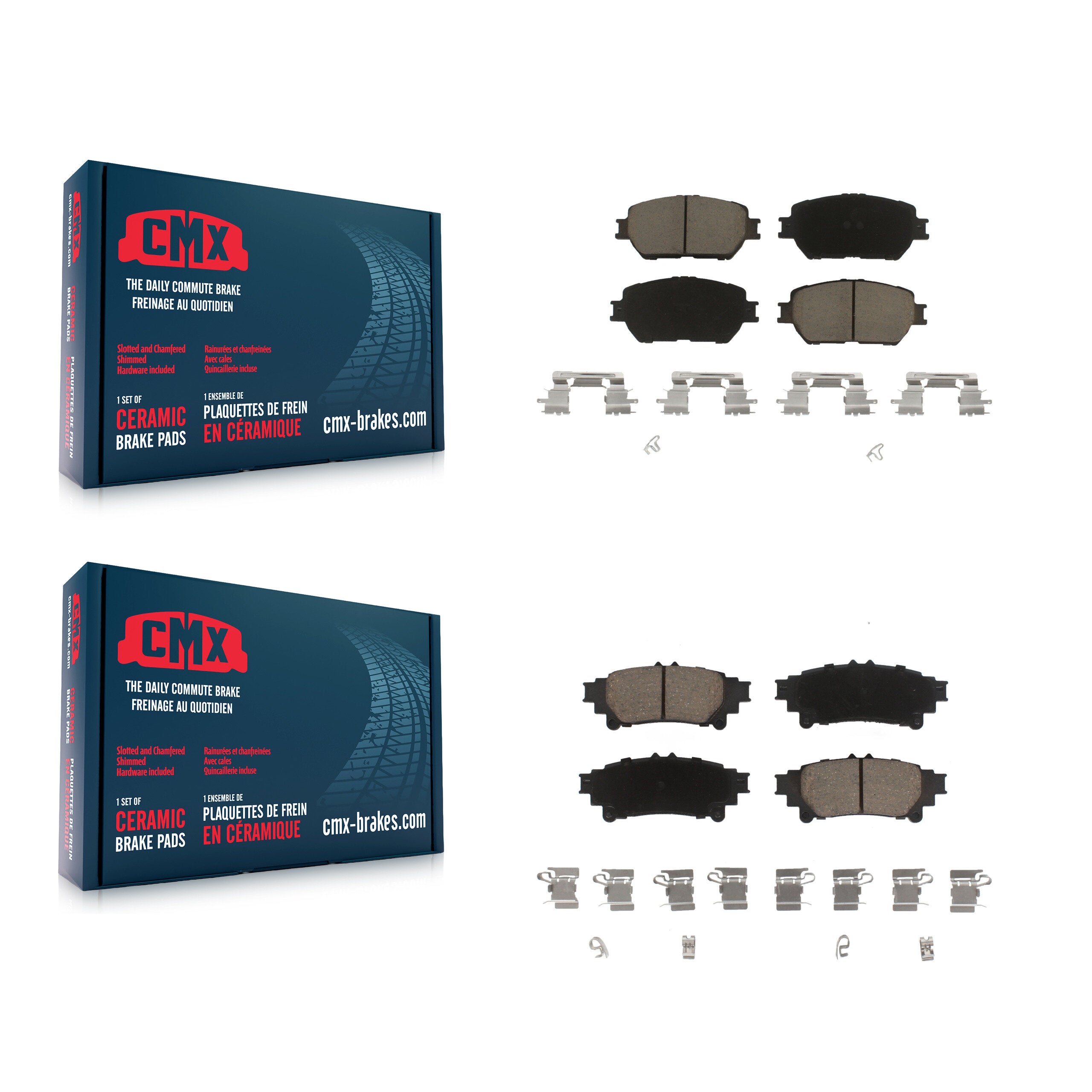 CMX KCX-100289 Disc Brake Pad for 2014 Lexus IS250 - Front and Rear product image