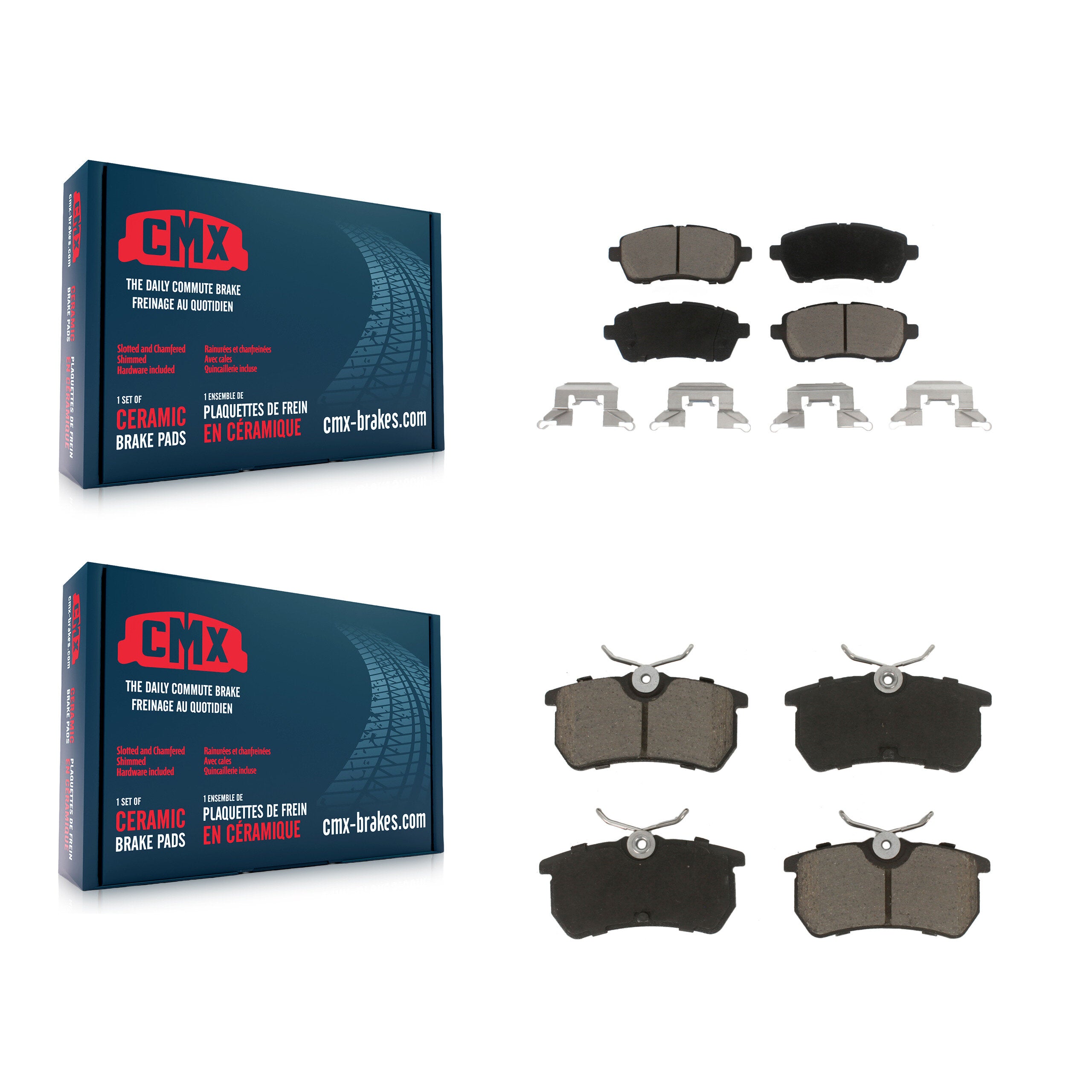 CMX KCX-100290 Disc Brake Pad for 2014-2019 Ford Fiesta - Front and Rear product image