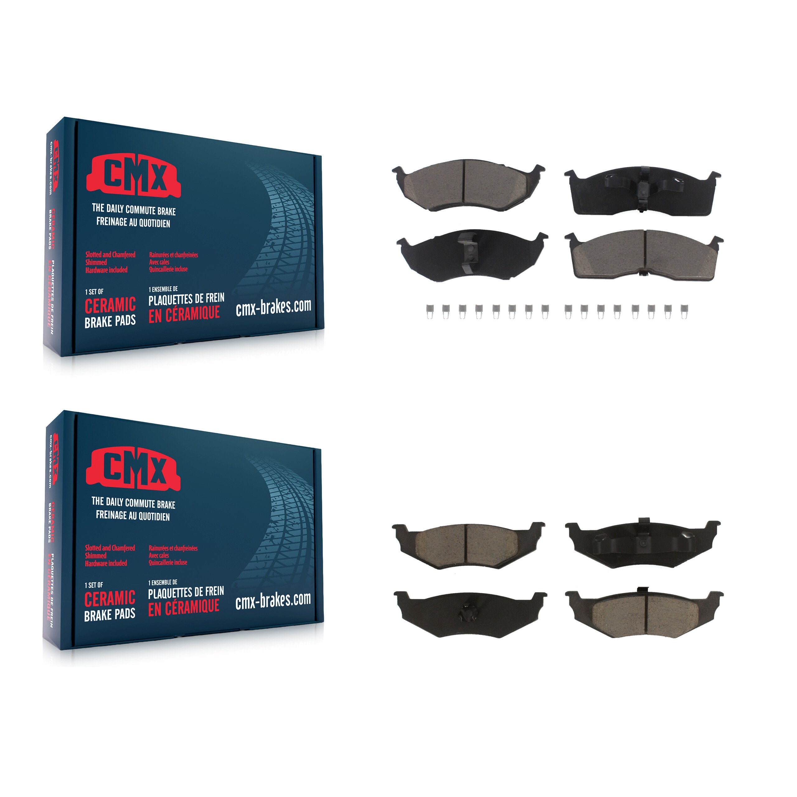 CMX KCX-100292 Disc Brake Pad for 1995-2003 Dodge Neon, Chrysler Neon, Plymouth Neon - Front and Rear product image