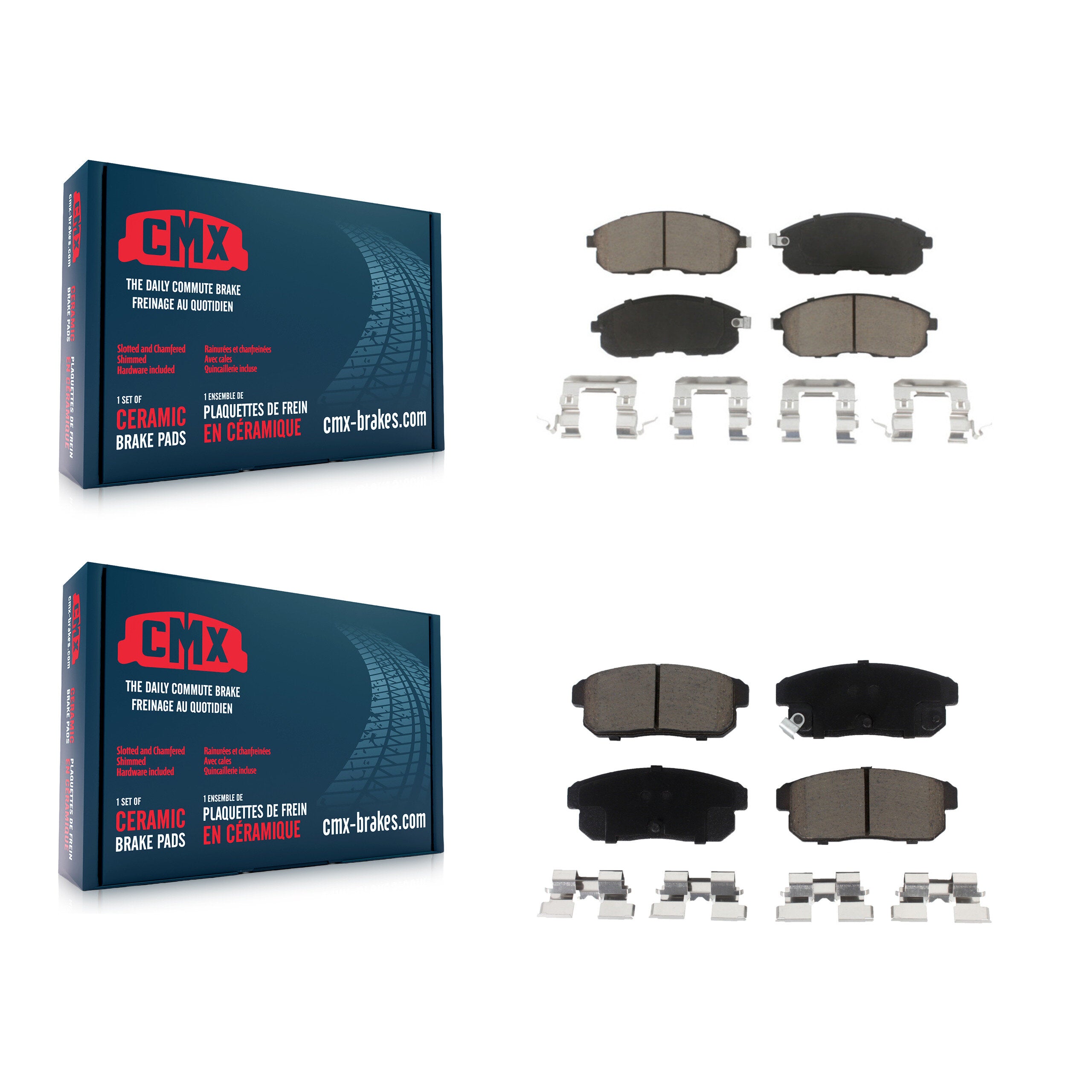 CMX KCX-100303 Disc Brake Pad for 2000-2004 INFINITI I35, Nissan Maxima, INFINITI I30 - Front and Rear product image