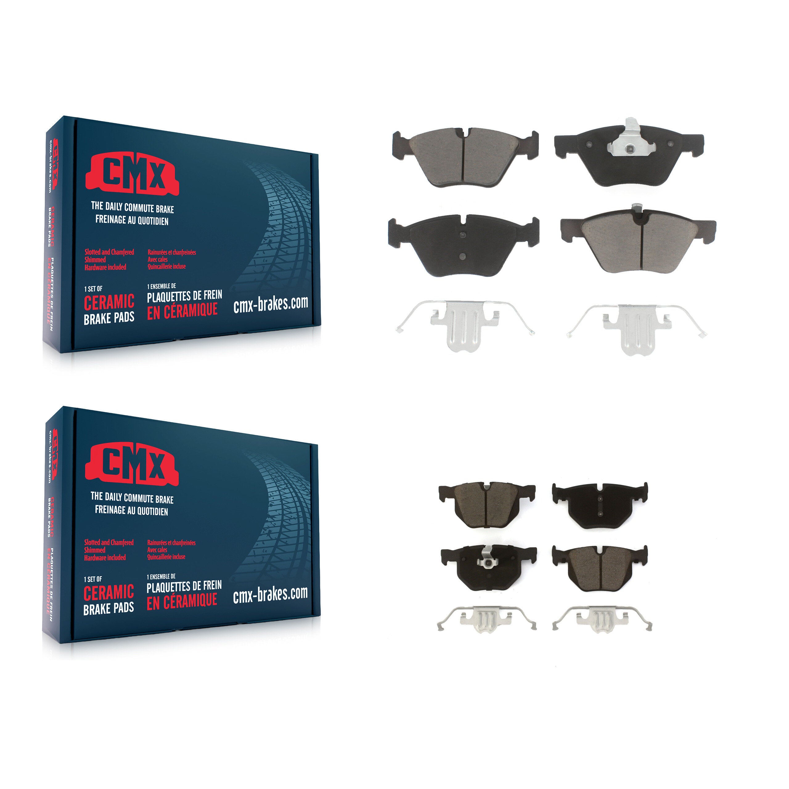 CMX KCX-100314 Disc Brake Pad for 2004-2007 BMW 525i - Front and Rear product image