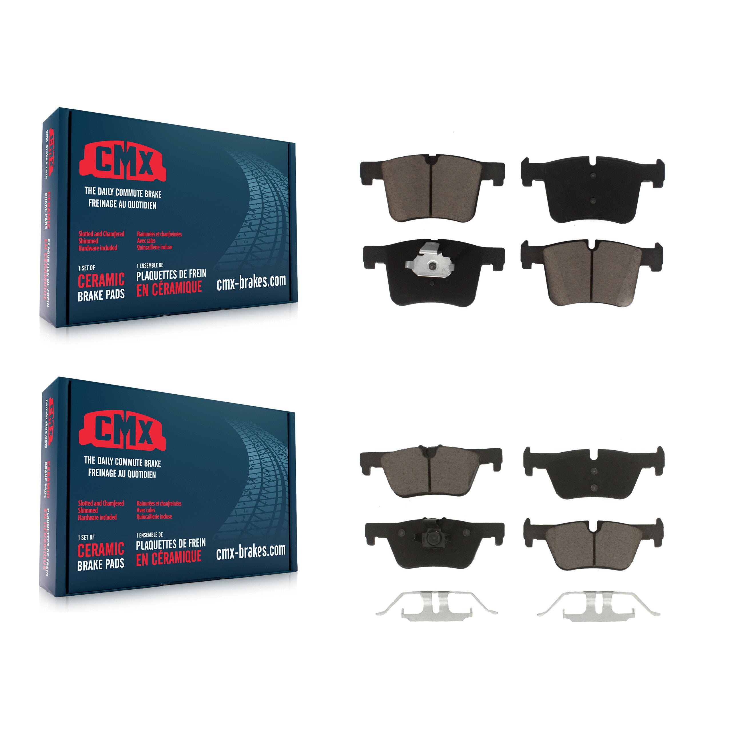 CMX KCX-100316 Disc Brake Pad for 2012-2018 BMW 328d, BMW 328d xDrive, BMW 320i xDrive & more - Front and Rear product image