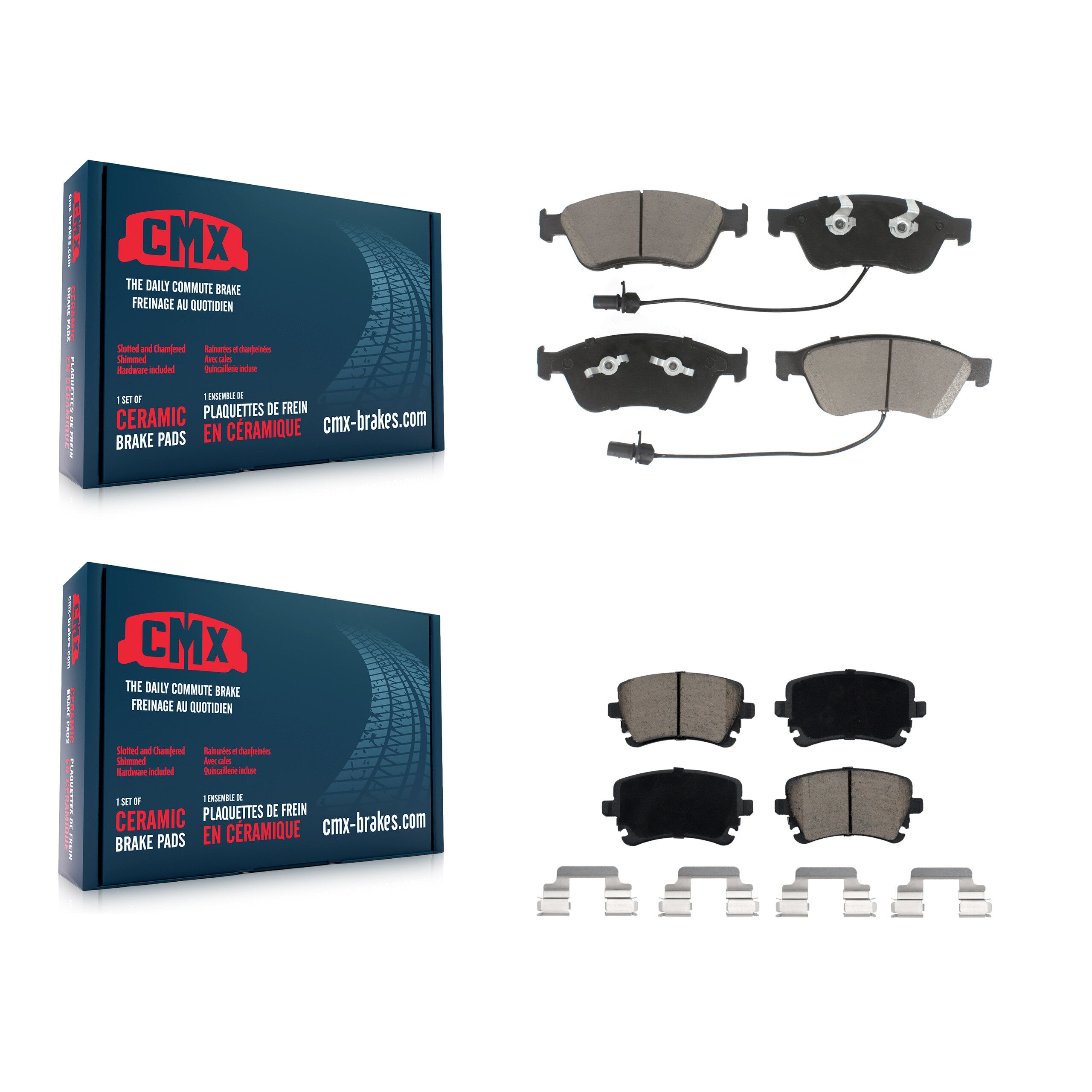 CMX KCX-100321 Disc Brake Pad for 2004-2011 Audi S6, Audi A8 Quattro, Audi S8 & more - Front and Rear product image
