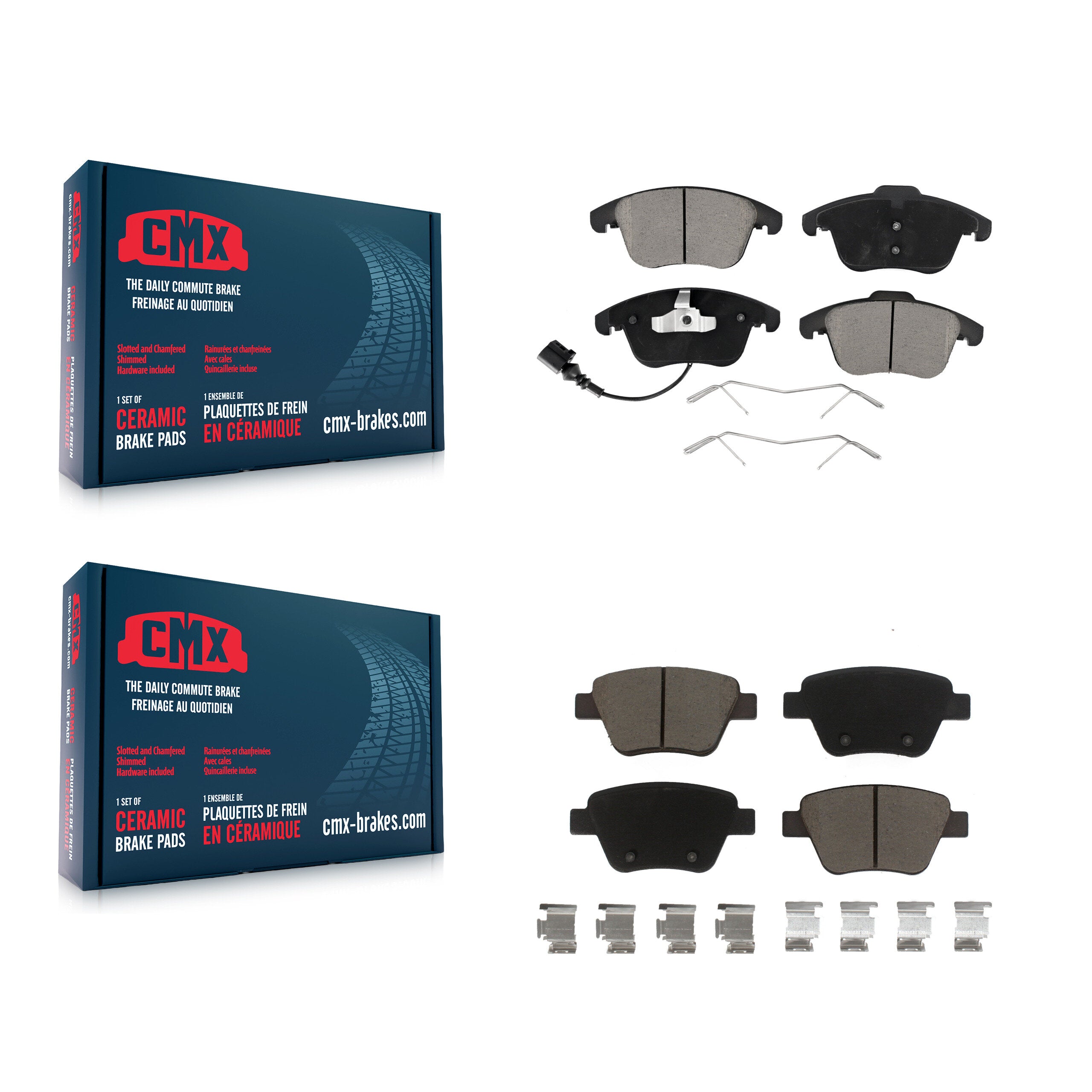 CMX KCX-100326 Disc Brake Pad for 2012-2014 Volkswagen Passat - Front and Rear product image