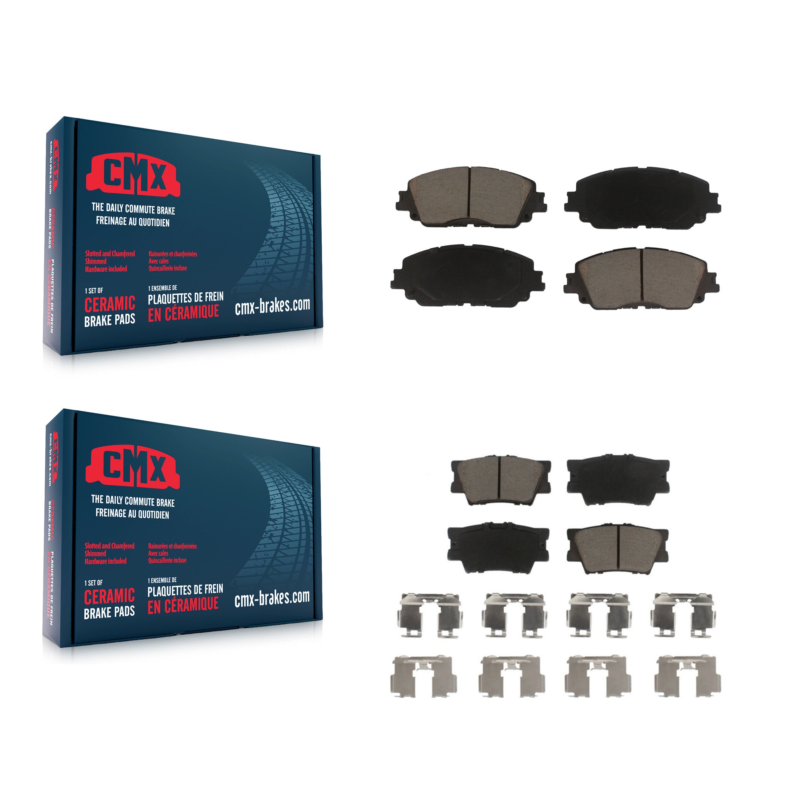 CMX KCX-100328 Disc Brake Pad for 2018-2024 Toyota Camry - Front and Rear product image
