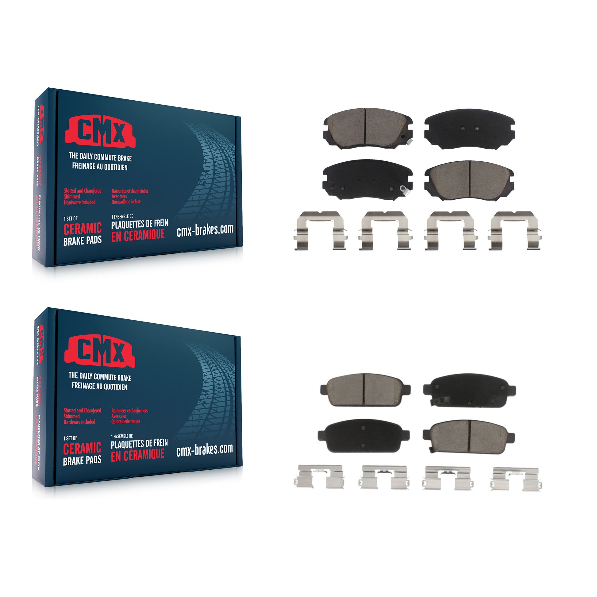 CMX KCX-100330 Disc Brake Pad for 2014-2019 Buick Cascada, Cadillac ELR - Front and Rear product image