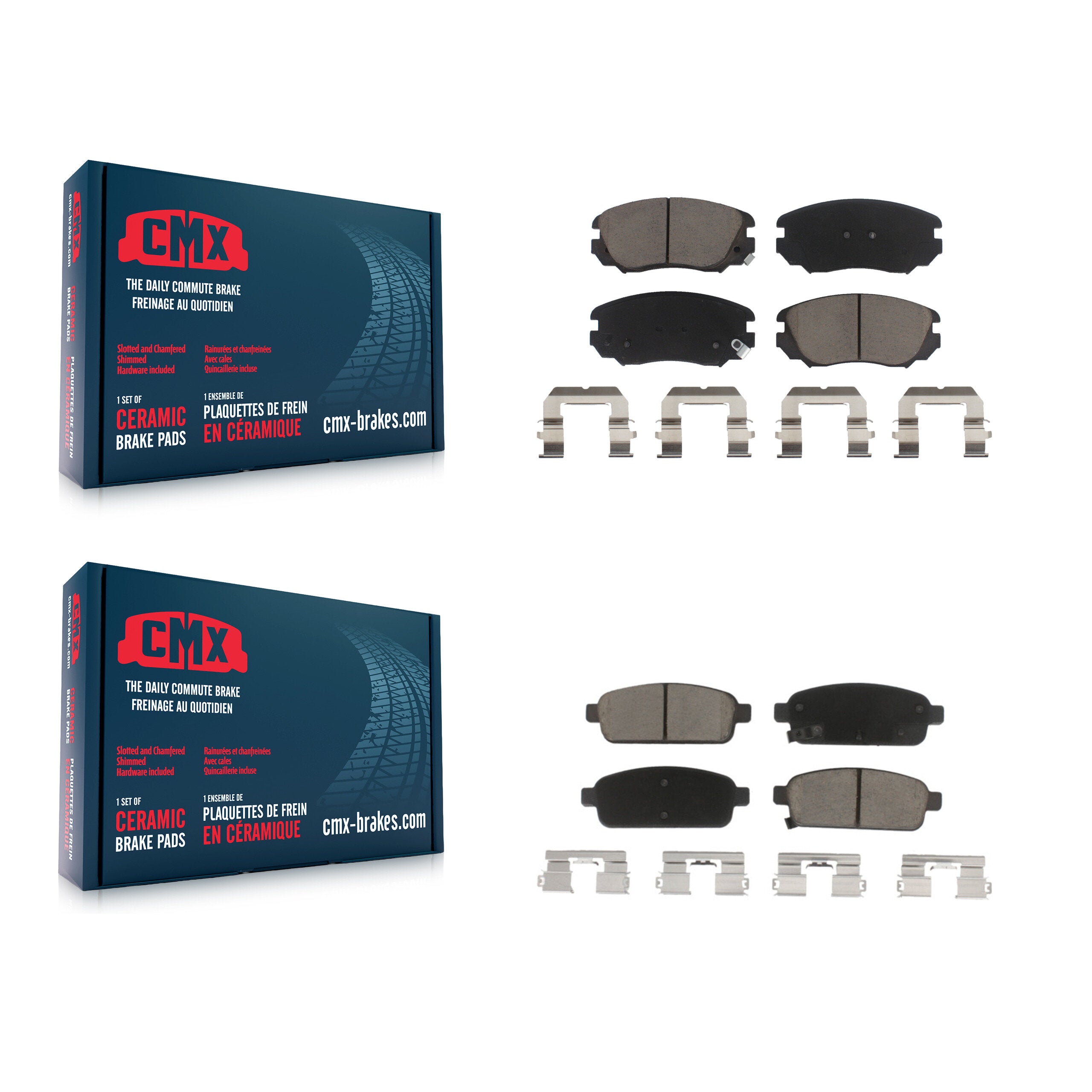 CMX KCX-100330 Disc Brake Pad for 2014-2019 Buick Cascada, Cadillac ELR - Front and Rear product image
