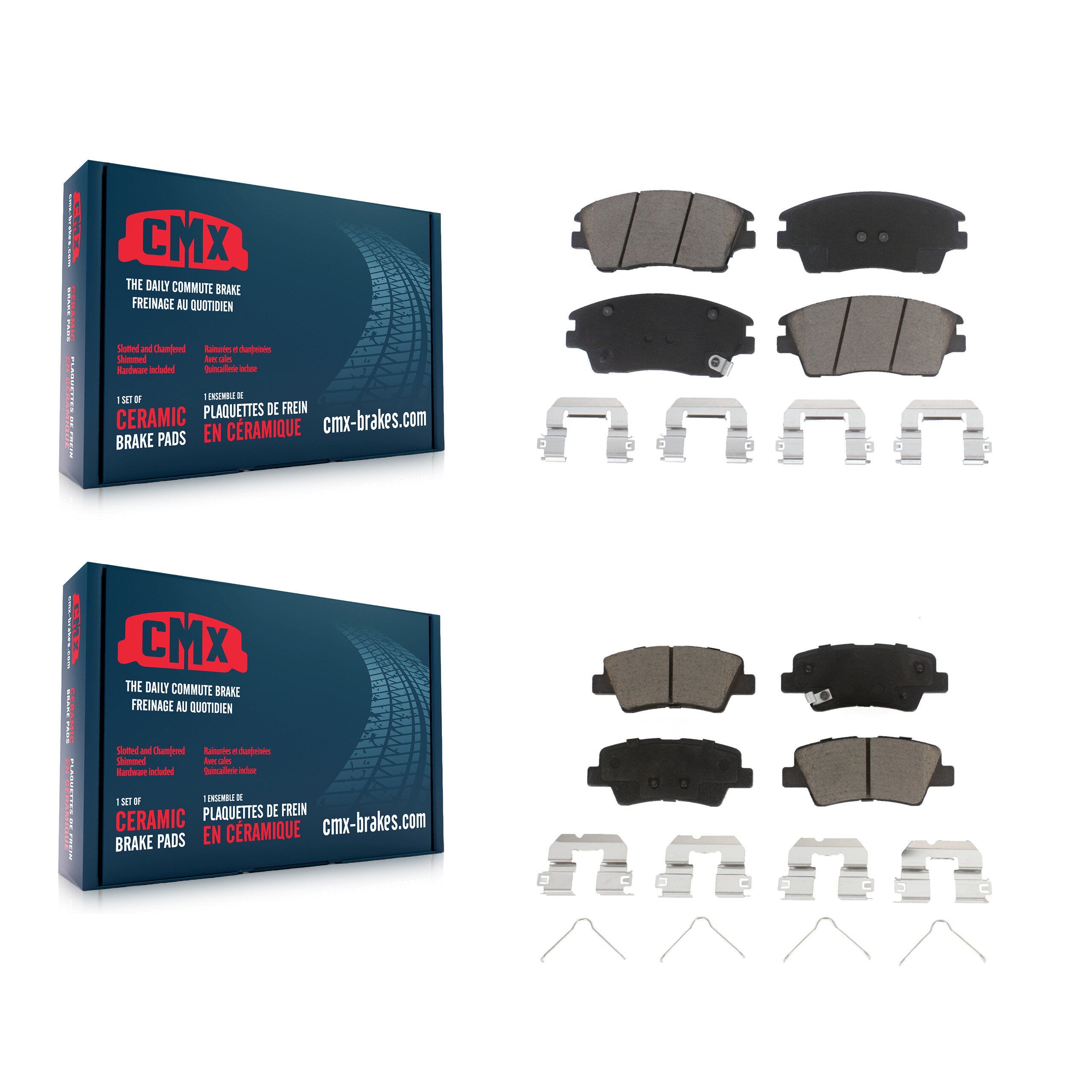 CMX KCX-100333 Disc Brake Pad for 2016-2022 Hyundai Tucson, Kia Sportage - Front and Rear product image