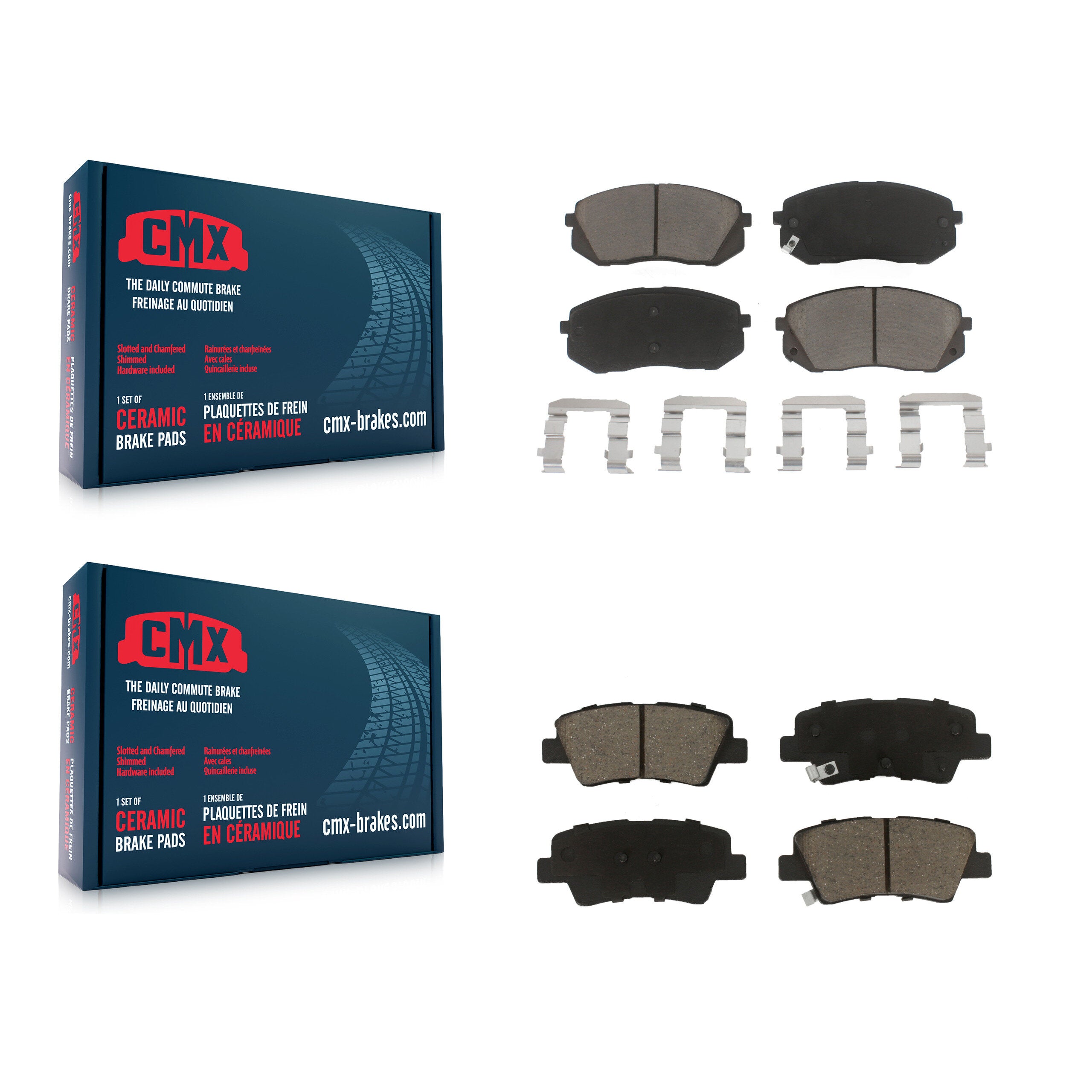 CMX KCX-100334 Disc Brake Pad for 2016 Kia Soul EV - Front and Rear product image