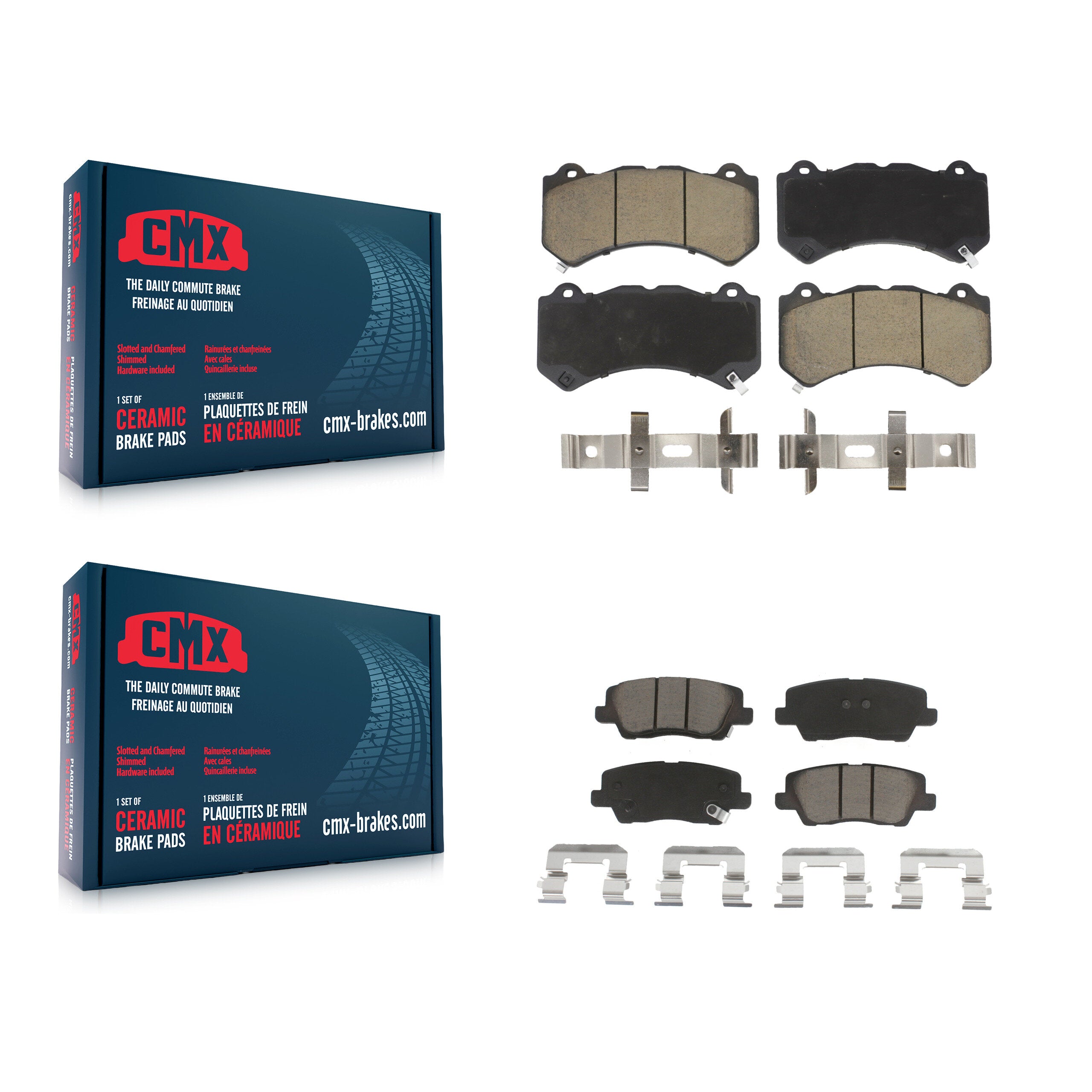 CMX KCX-100335 Disc Brake Pad for 2015-2016 Cadillac CTS - Front and Rear product image