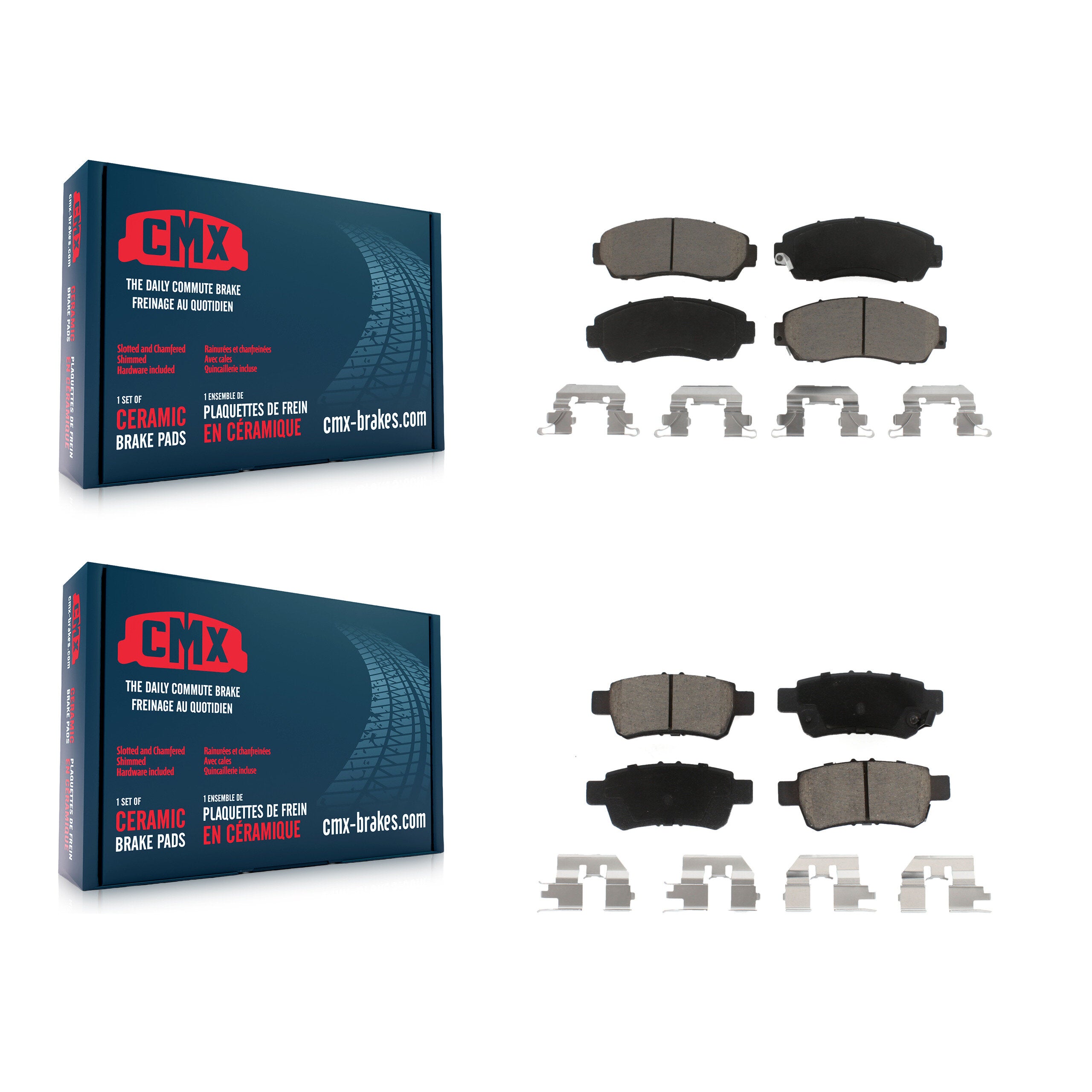 CMX KCX-100346 Disc Brake Pad for 2005-2010 Honda Odyssey - Front and Rear product image