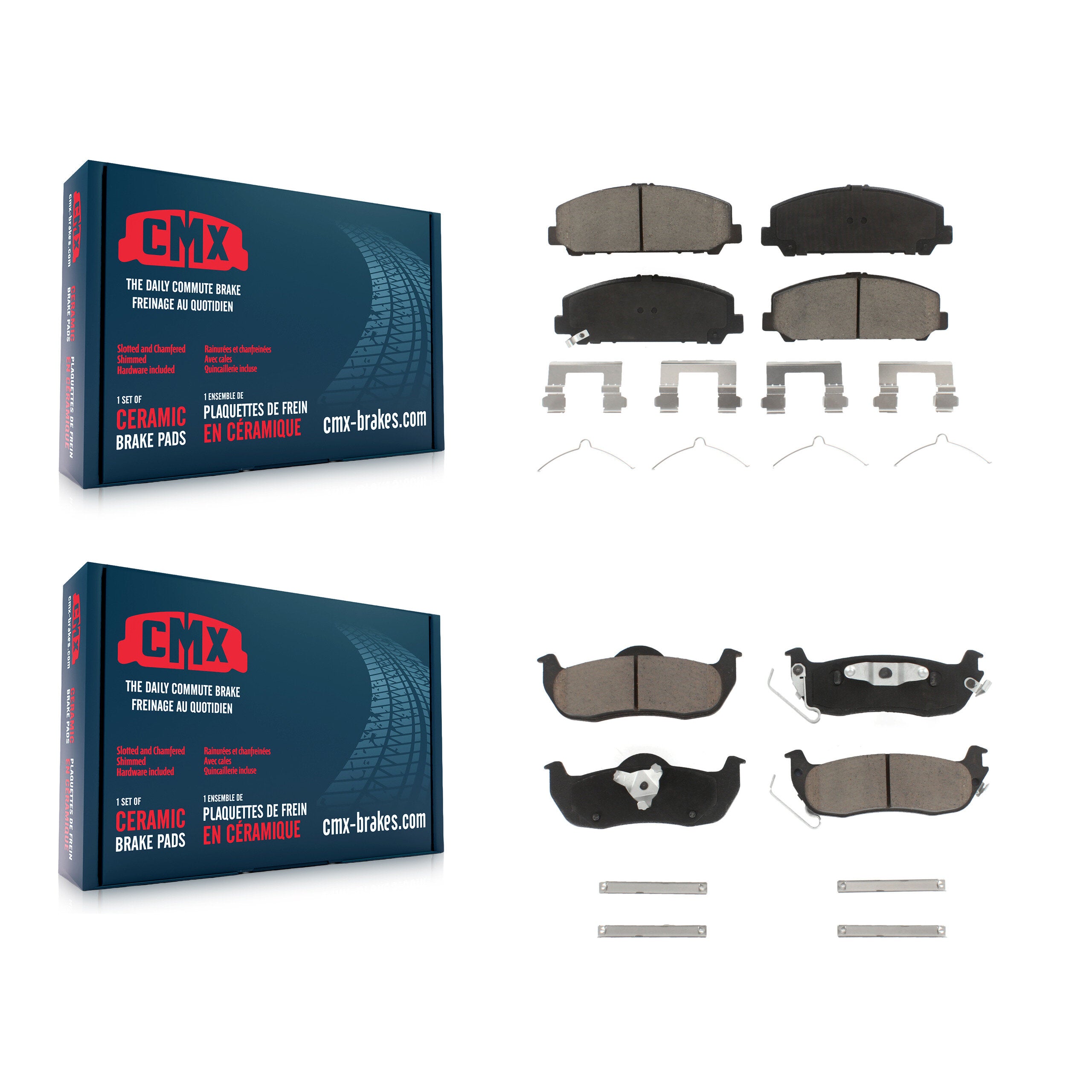 CMX KCX-100347 Disc Brake Pad for 2006-2015 Nissan TITAN, INFINITI QX56, Nissan Armada - Front and Rear product image