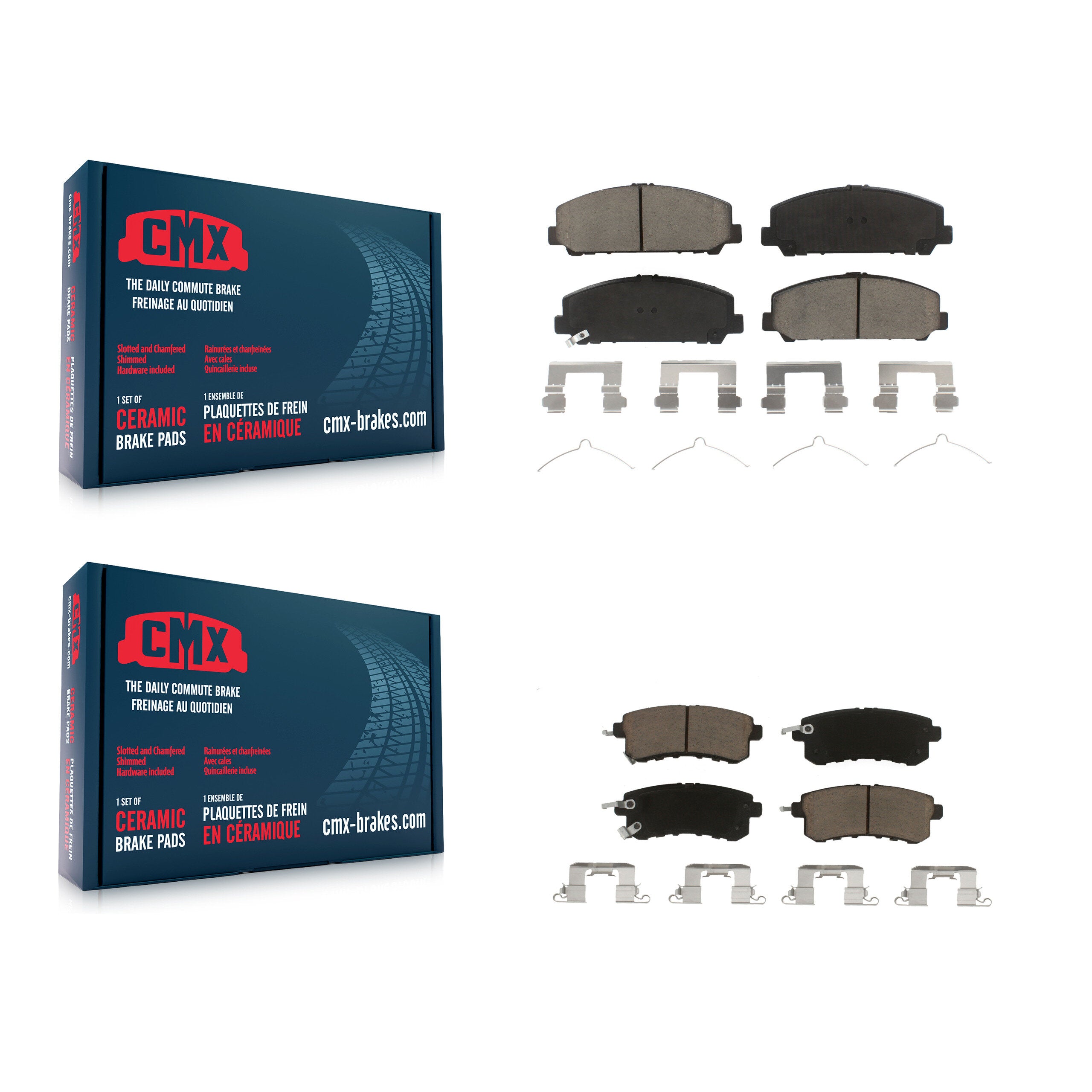 CMX KCX-100348 Disc Brake Pad for 2011-2024 Nissan Armada, INFINITI QX80, INFINITI QX56 - Front and Rear product image