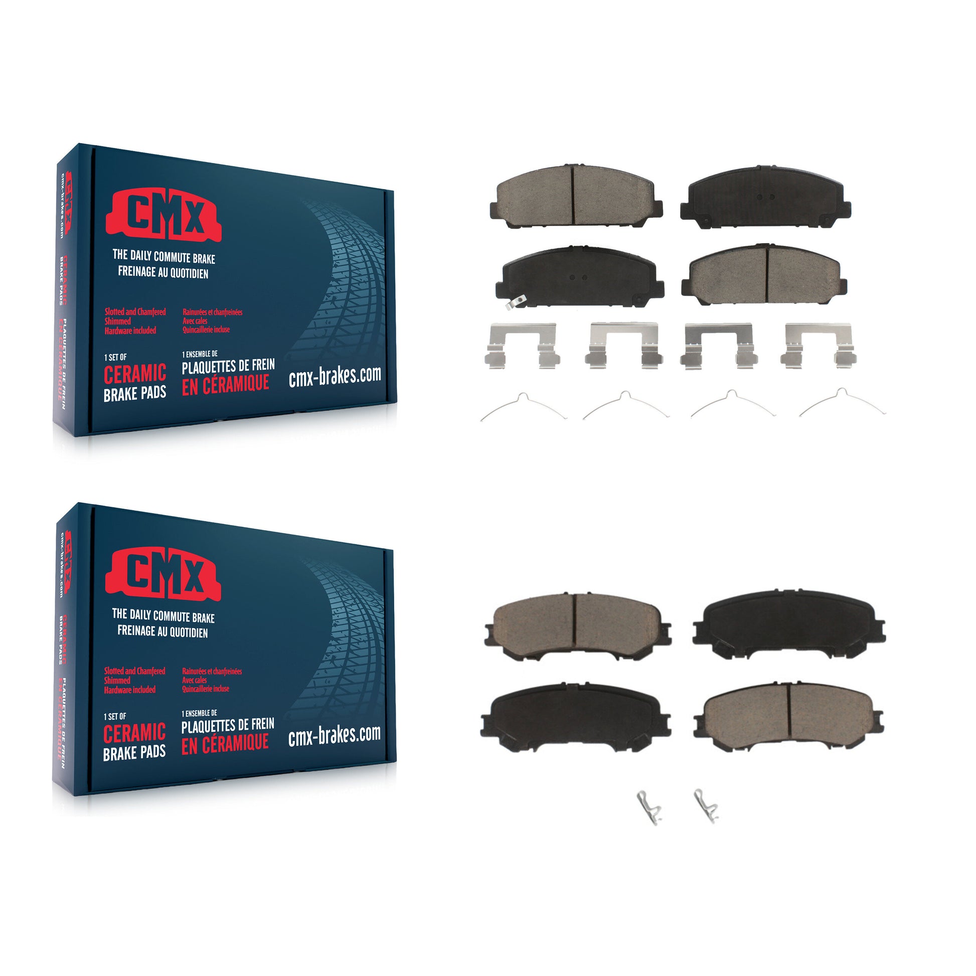CMX KCX-100349 Disc Brake Pad for 2017-2023 Nissan TITAN - Front and Rear product image