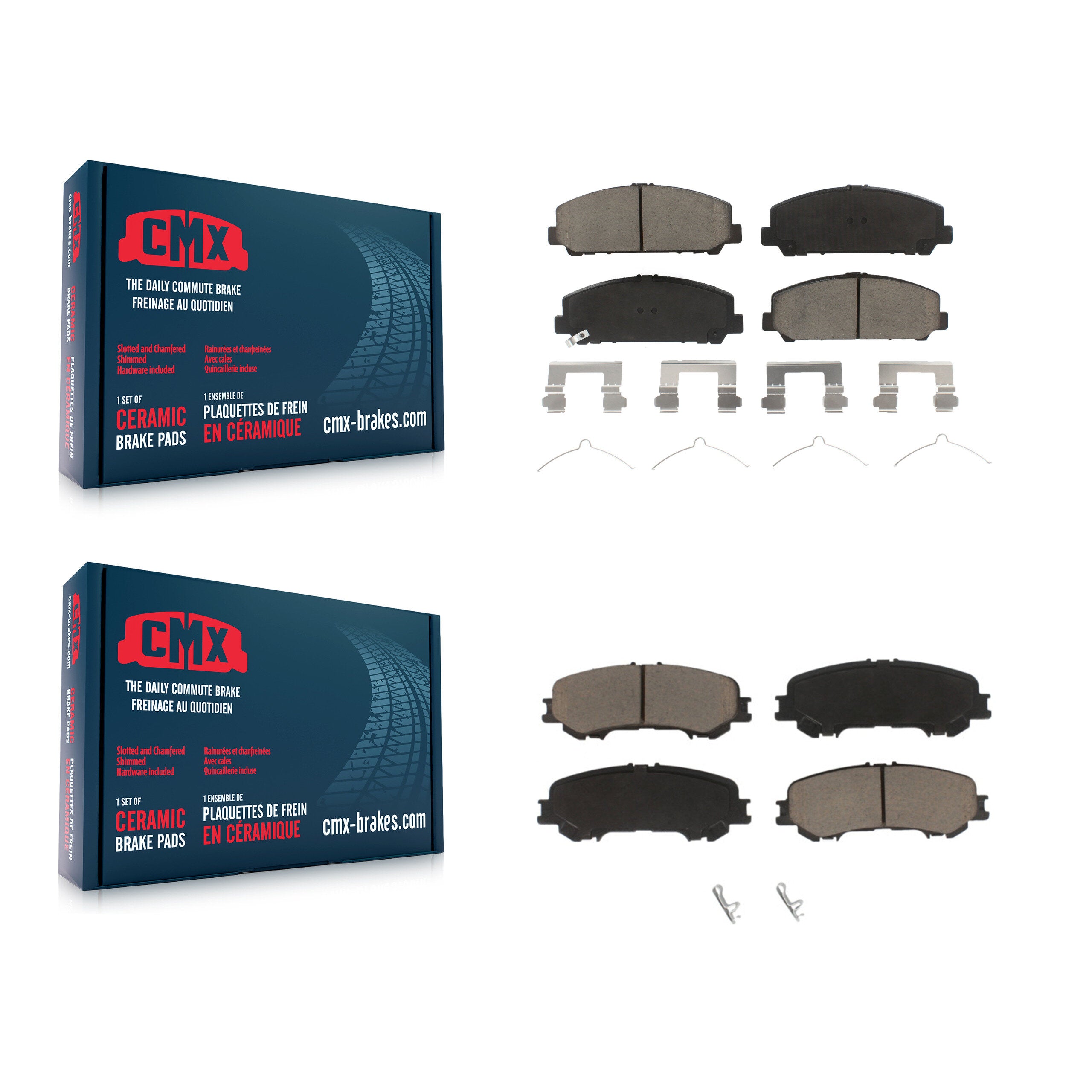 CMX KCX-100349 Disc Brake Pad for 2017-2023 Nissan TITAN - Front and Rear product image